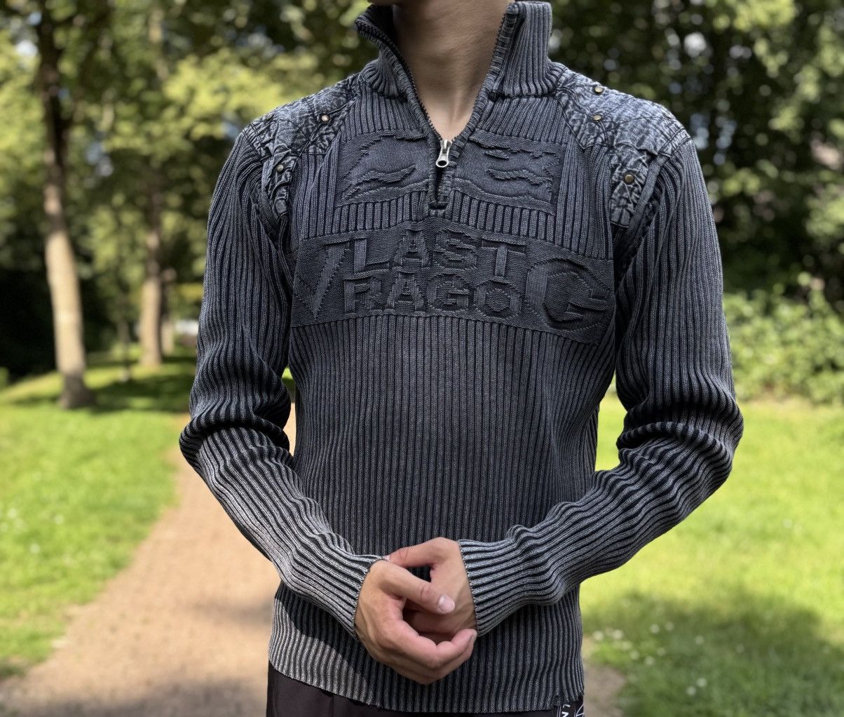 Other Lyjeassion Gothic Knit Halfzip Sweater Y2K Size US M / EU 48-50 / 2 - 2 Thumbnail