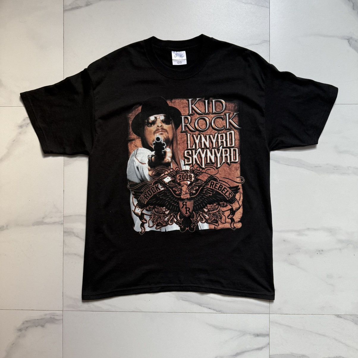 Band Tees × Vintage Kid Rock/Lynyrd Skynyrd Rock Rebels 2009 Tour T-Shirt Size US L / EU 52-54 / 3 - 1 Thumbnail