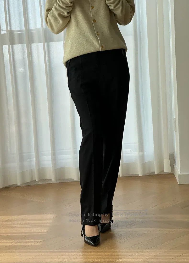 Hermes Hermes Vintage fine wool slim ankle-length dress pants for Size 25" / US 0 / IT 36 - 2 Thumbnail