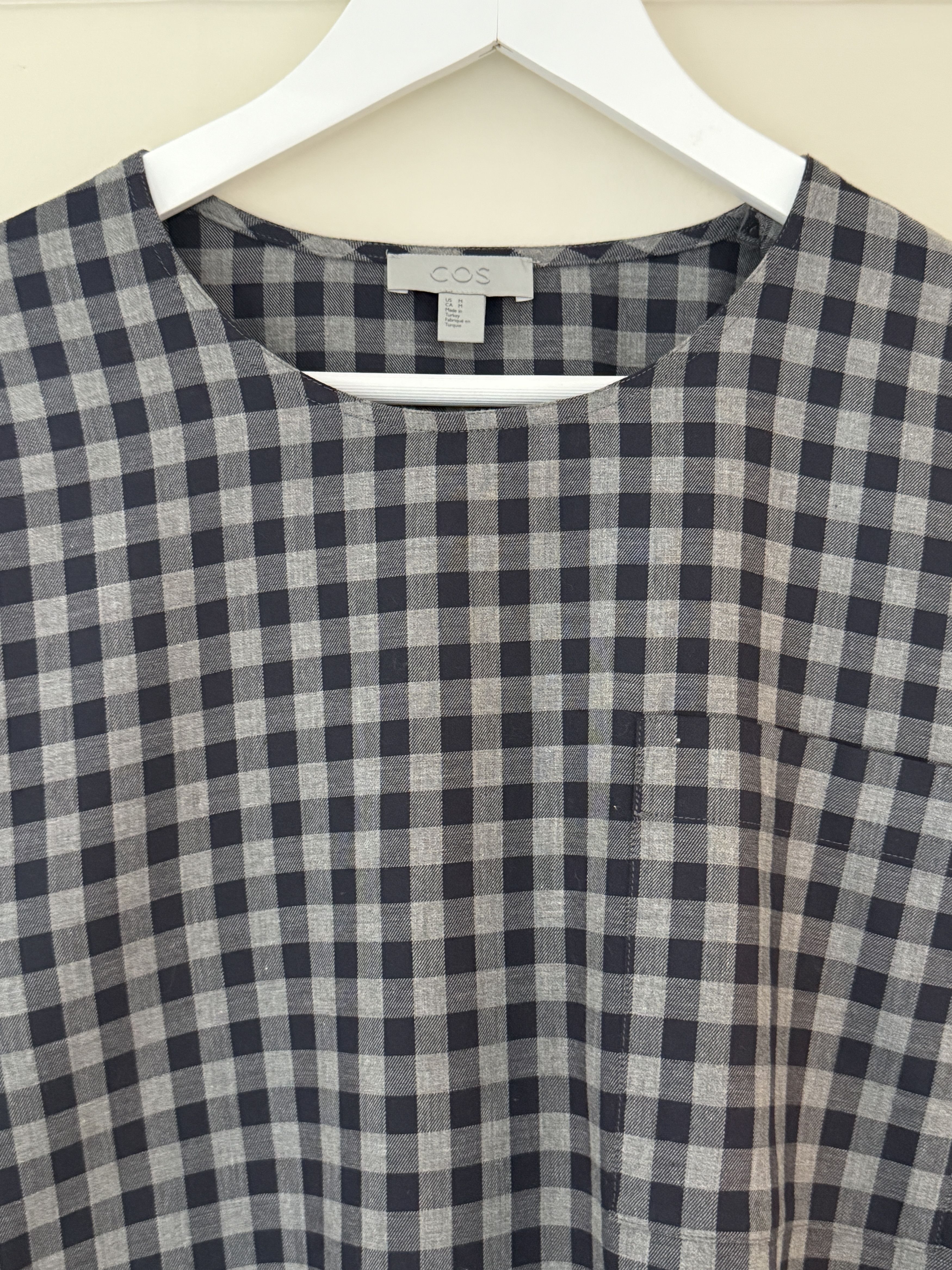Cos Archive gingham shoulder-zip top — size M Size US M / EU 48-50 / 2 - 3 Thumbnail