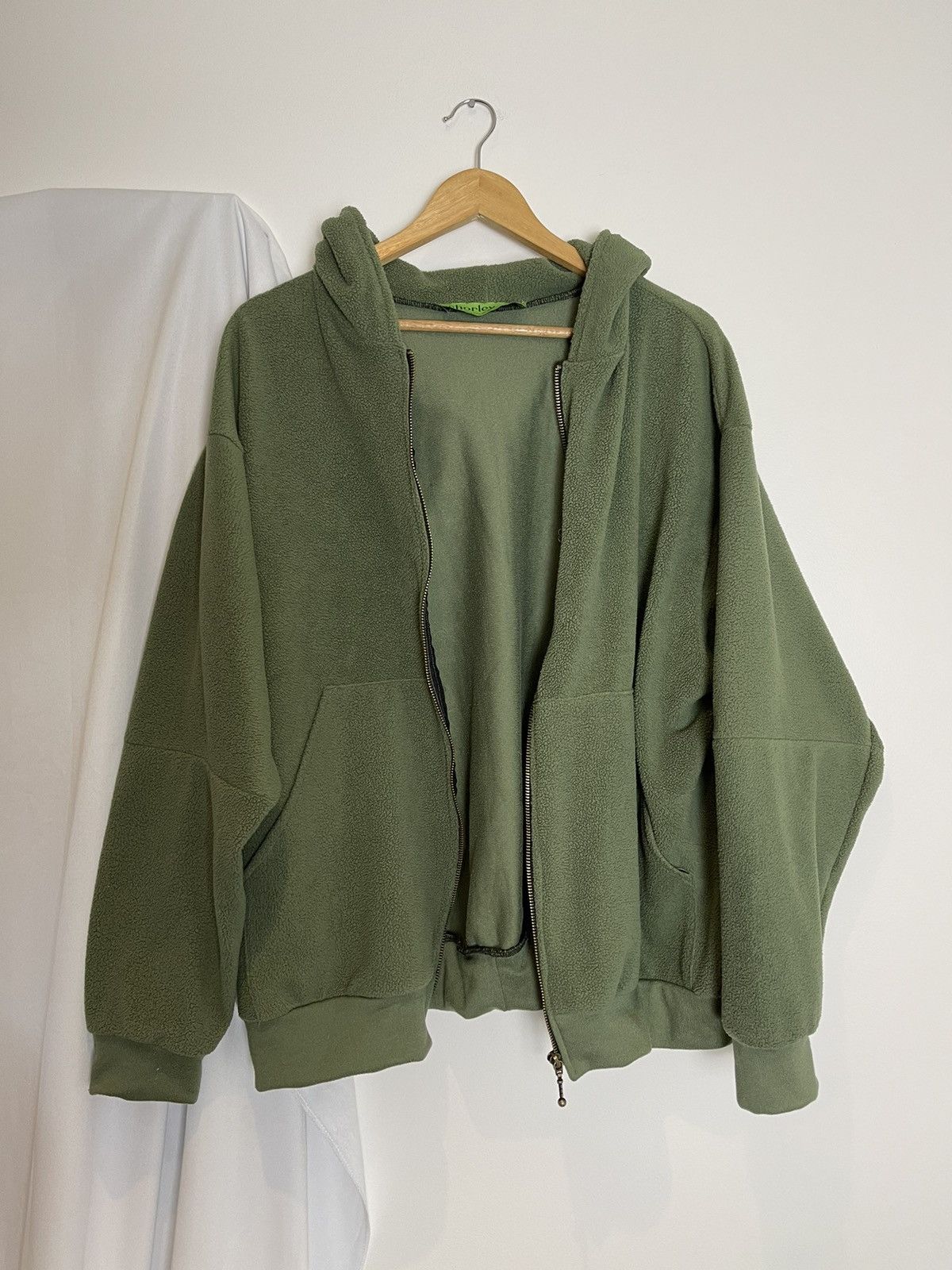 eskimo fleece military zip up hoodie vizor hood oversized