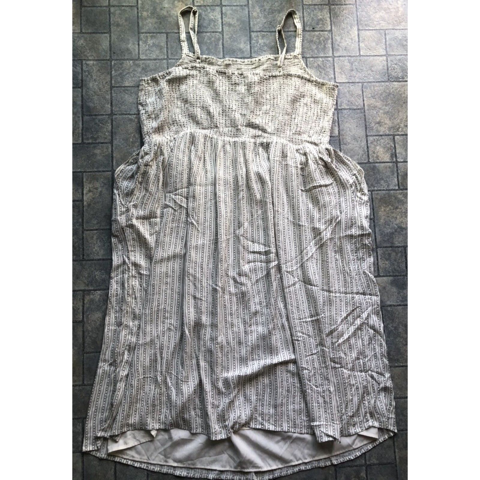 Old Navy NWT Old Navy Cami Dress Women's 2XL Midi White Polyester Rayon Viscose Pockets Striped Pullover Summer Spring Fall Dress Size XXL / US 16-18 / IT 52-54 - 2 Thumbnail