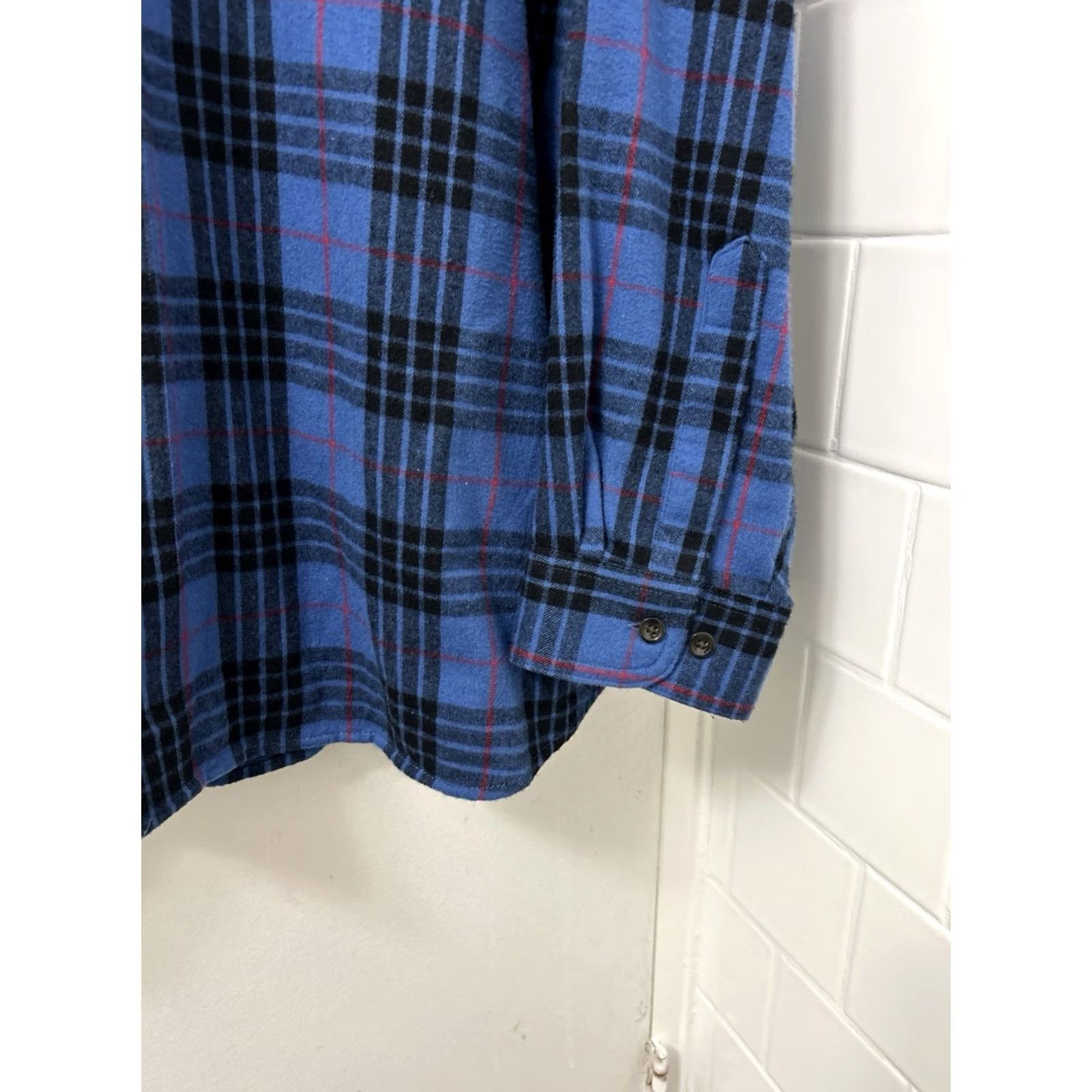 Vintage LL Bean Scotch Plaid Flannel Shirt Mens 2XL Blue Traditional Fit L/S 228061 Size US XXL / EU 58 / 5 - 6 Thumbnail