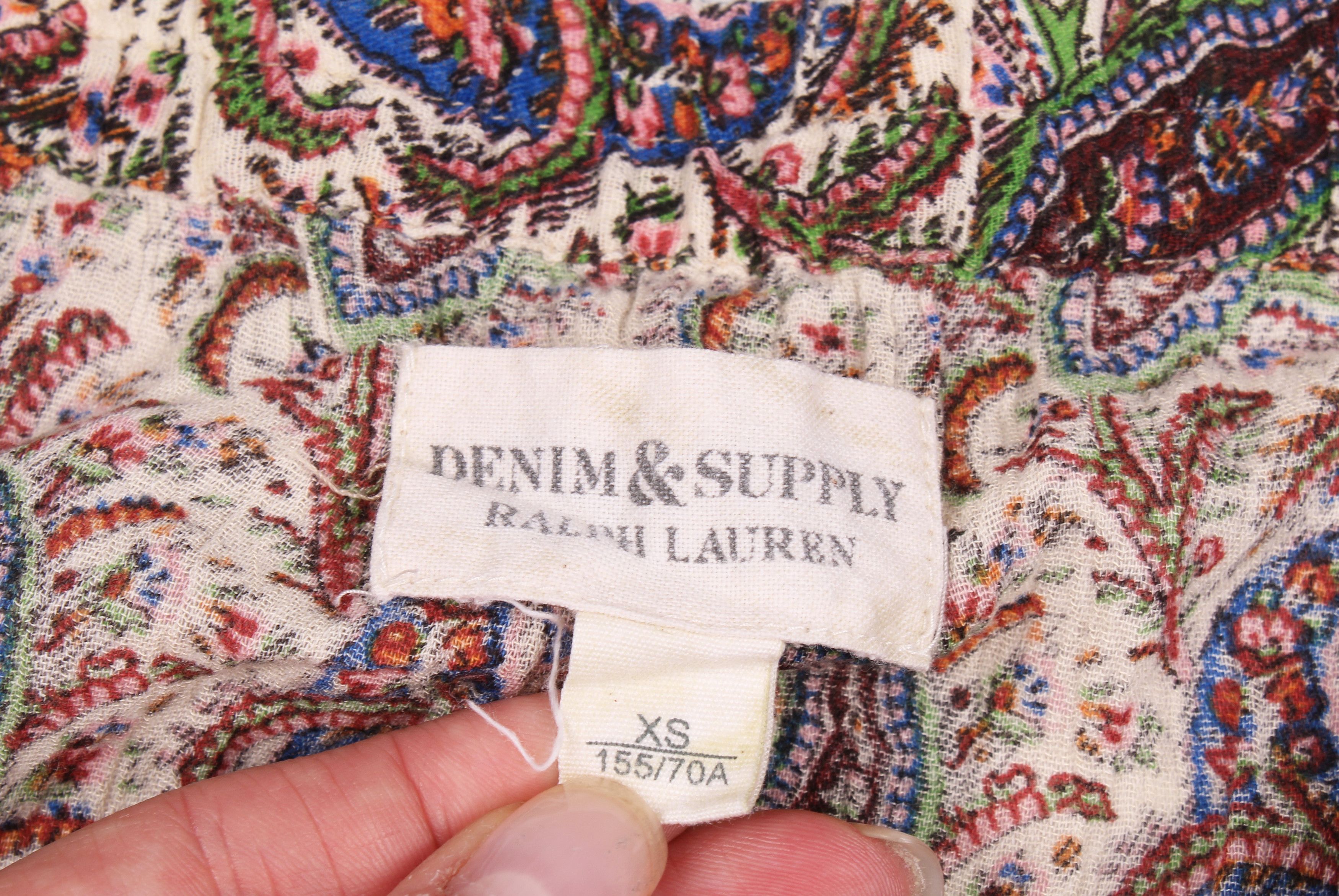 Denim & Supply Ralph Lauren Denim And Supply Ralph Lauren Paisley Boho Cropped Top Size XS / US 0-2 / IT 36-38 - 7 Thumbnail