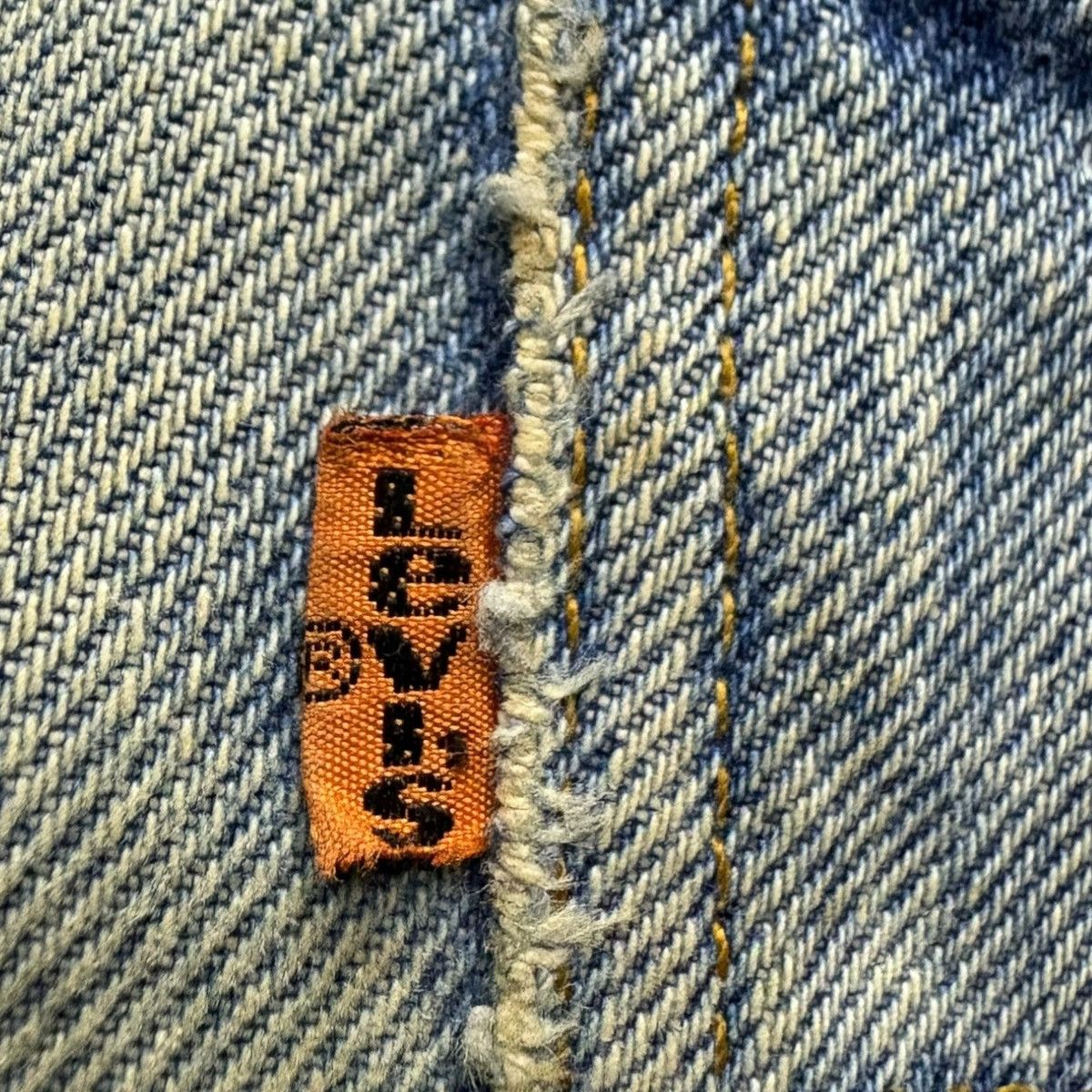 LVC × Levi's × Levi's Vintage Clothing Vintage 90s Levis Orange Tab Mud Wash Distress Flare Jeans Size US 32 / EU 48 - 11 Thumbnail