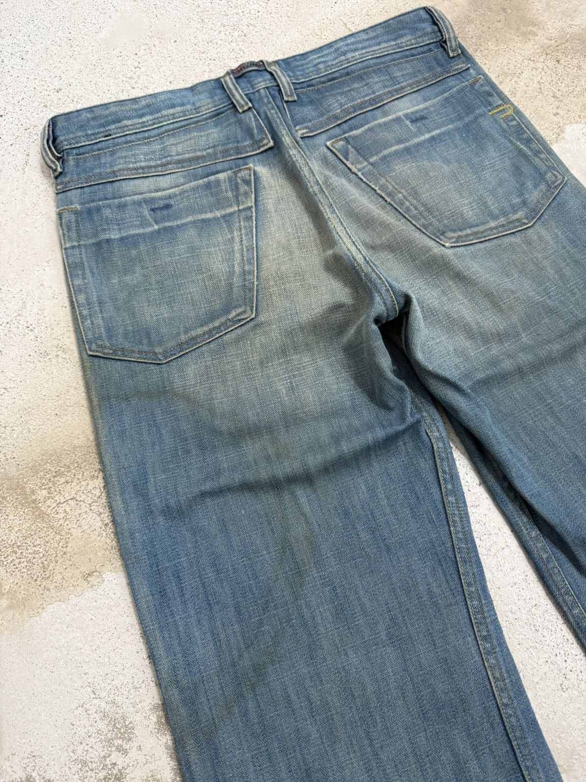 Diesel Wide Leg Diesel Industry Mudwash High OZ Denim Pants Size US 31 - 16 Thumbnail