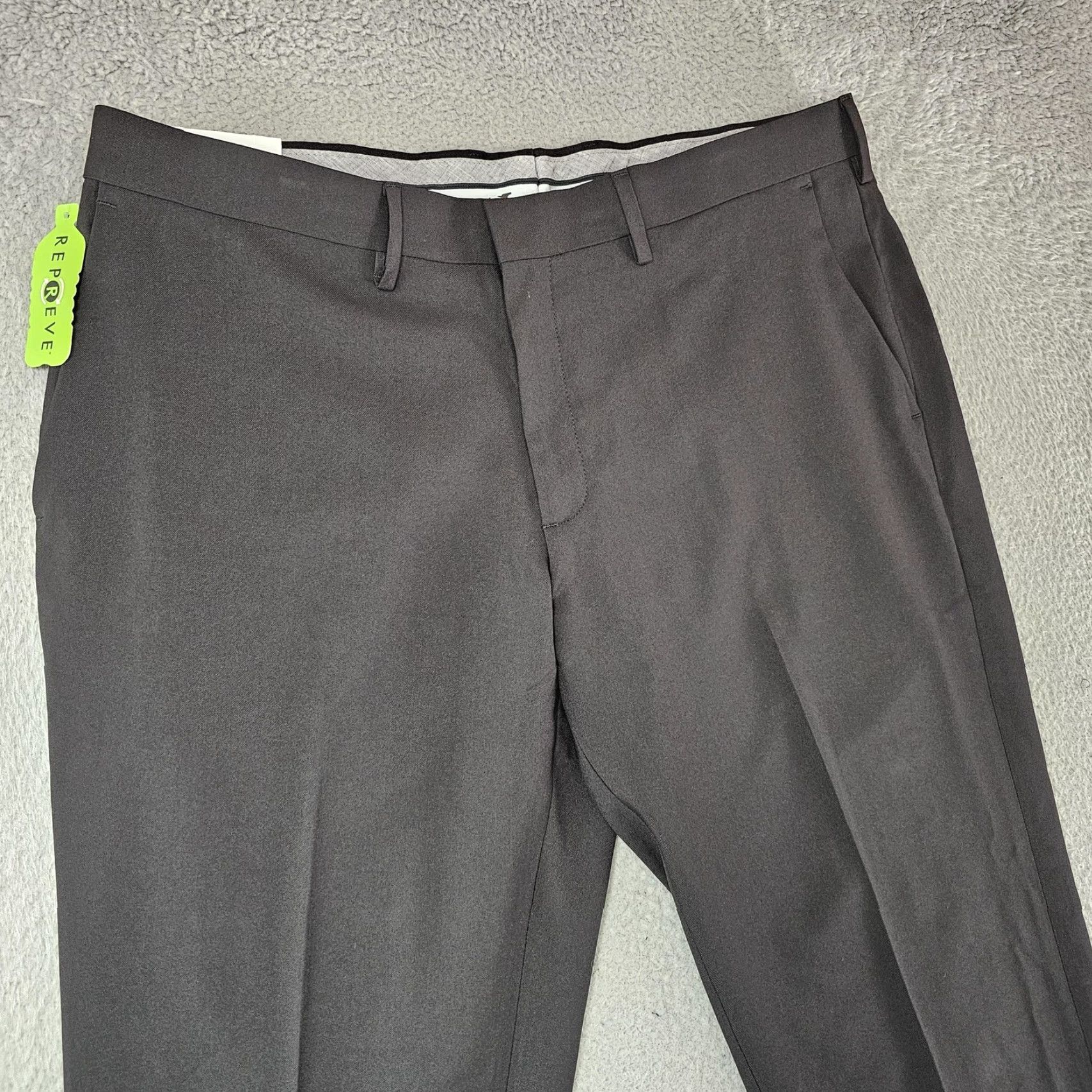 Haggar Haggar H26 Premium Stretch Dress Pants Mens 38x30 Black Slim Fit Wrinkle Resistant Front Flat Front Workwear Tapered 4-Way Comfort Stretch Size US 38 / EU 54 - 2 Thumbnail