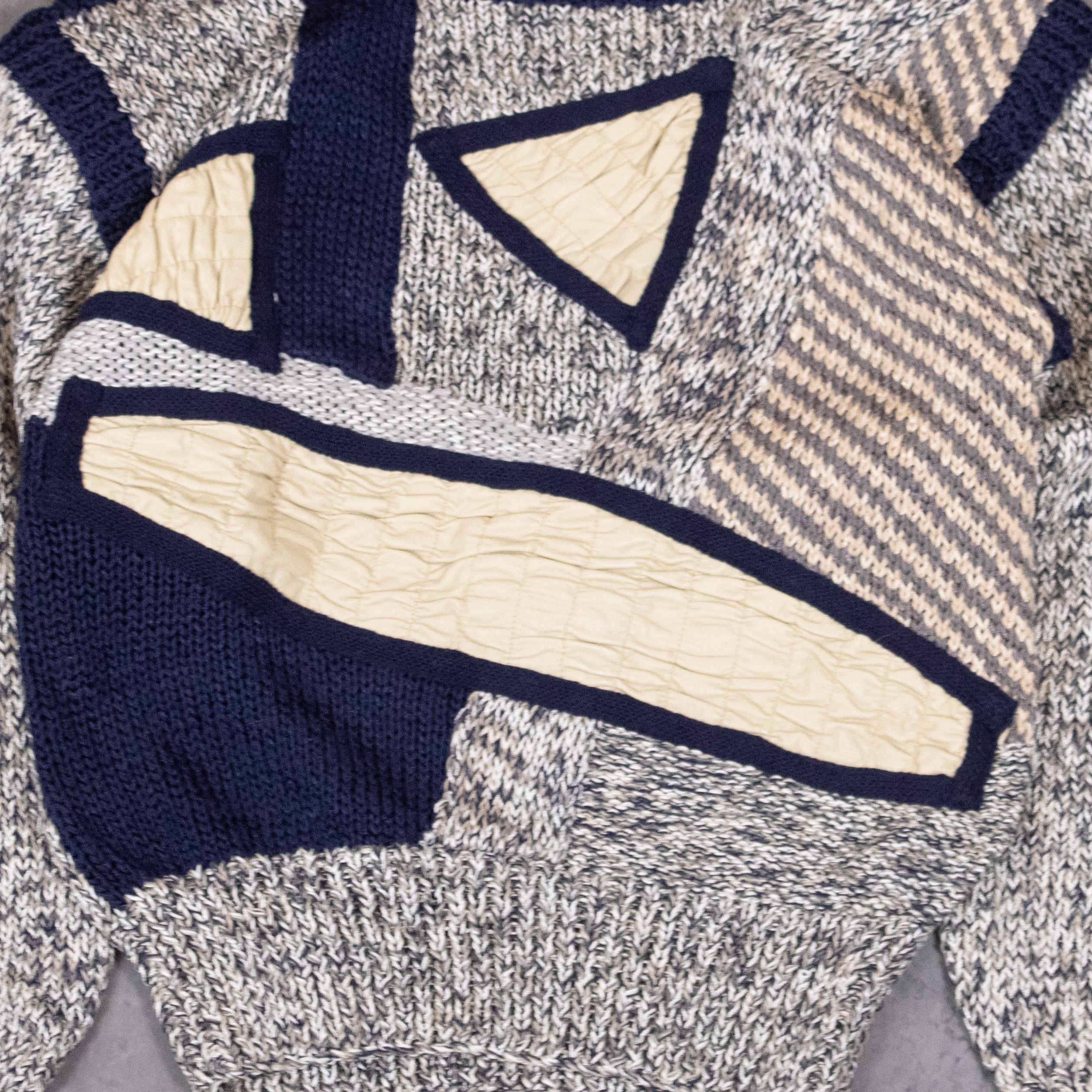 Vintage Vintage 1990's Nannel Pattern Knitted Crewneck Sweater Size US S / EU 44-46 / 1 - 4 Thumbnail