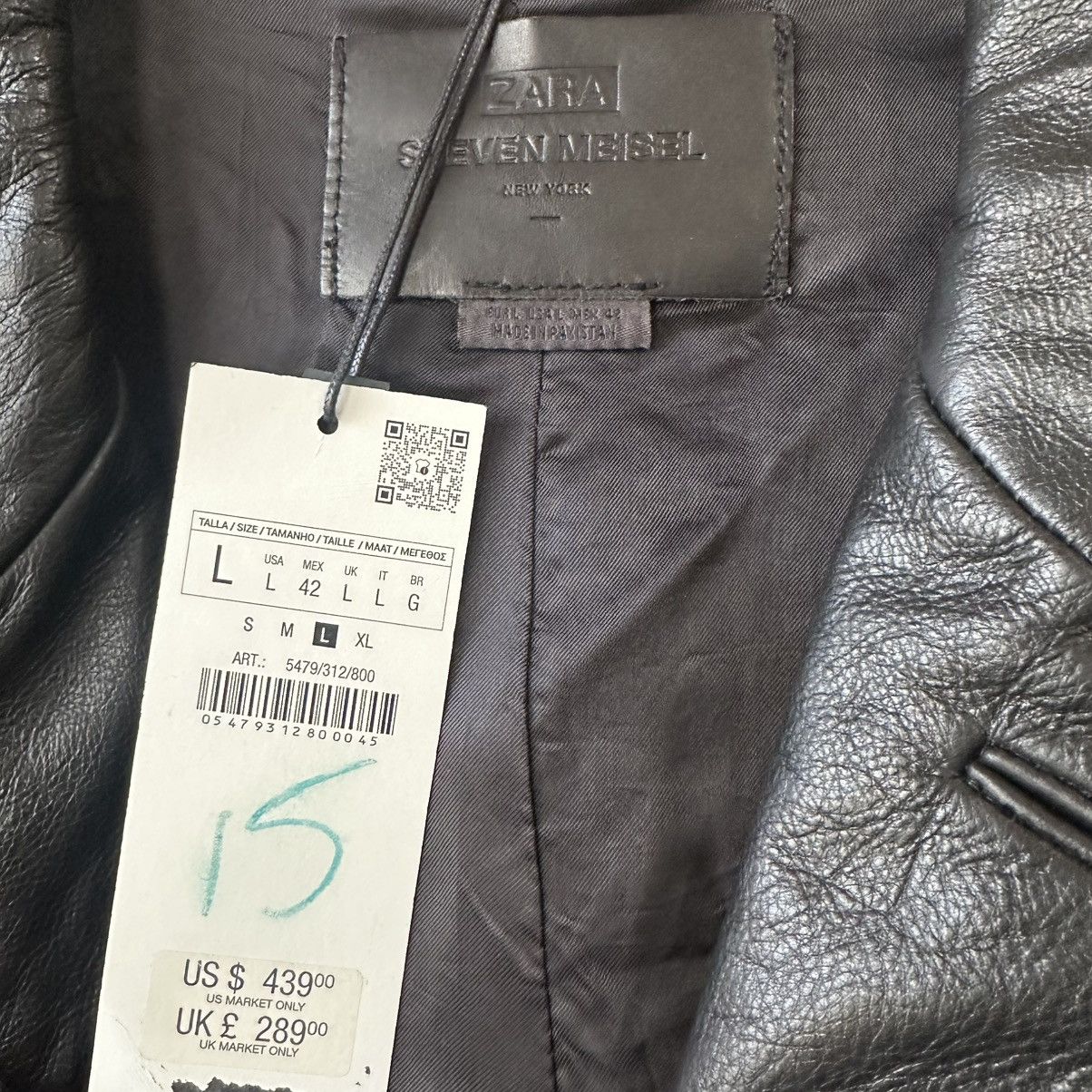Zara New $439 Zara Steven Meisel Leather Black Trench Coat Large Size US L / EU 52-54 / 3 - 7 Thumbnail