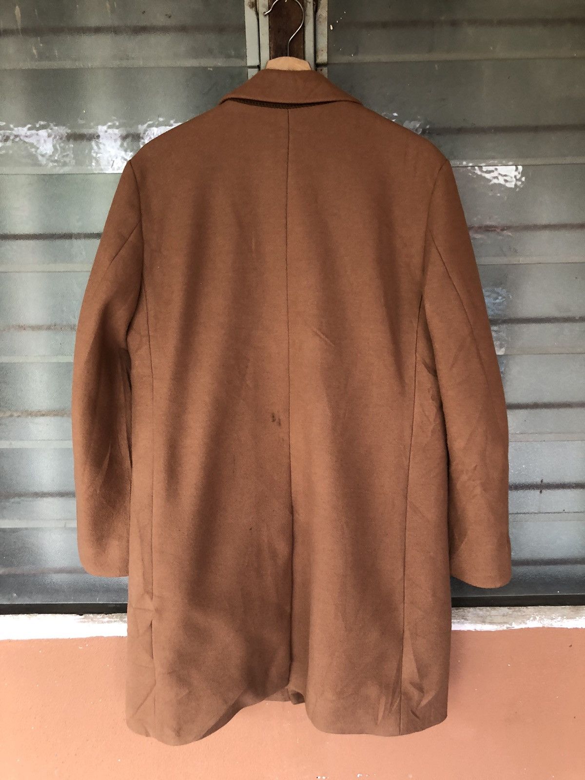 If Six Was Nine × Japanese Brand × Le Grande Bleu (L.G.B.) Vintage Raku Motion Wooly Knit Trench Coat Jacket Size US M / EU 48-50 / 2 - 7 Thumbnail