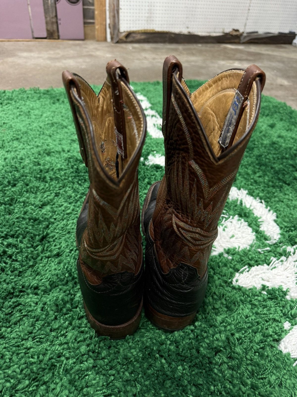Vintage Vintage Anderson Bean Hippie Embroidered Eye Cowboy Boots Size US 10 / EU 43 - 6 Thumbnail
