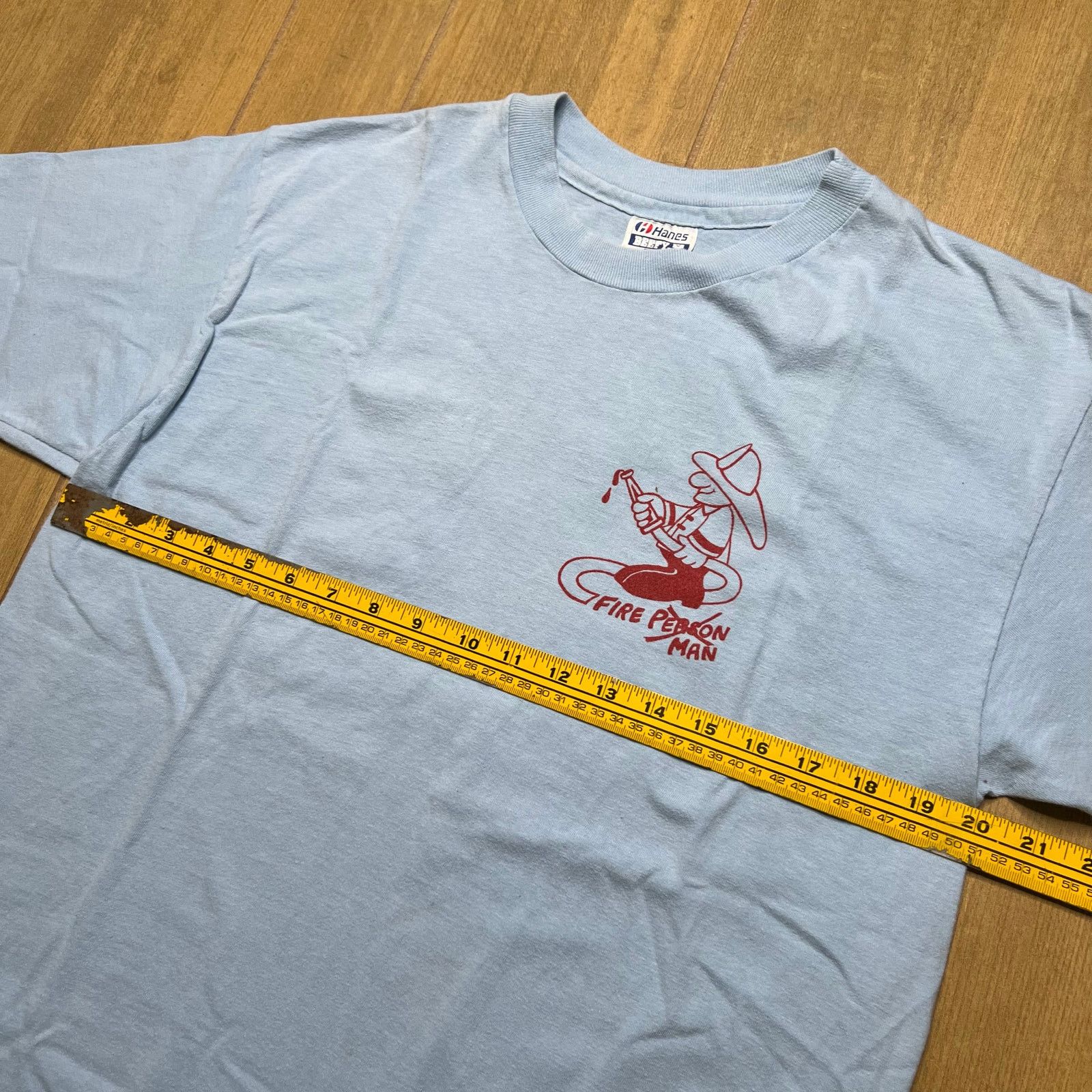 Hanes Vintage Firefighter Humor T Shirt Fire Person Man USA Made L Size US L / EU 52-54 / 3 - 9 Thumbnail