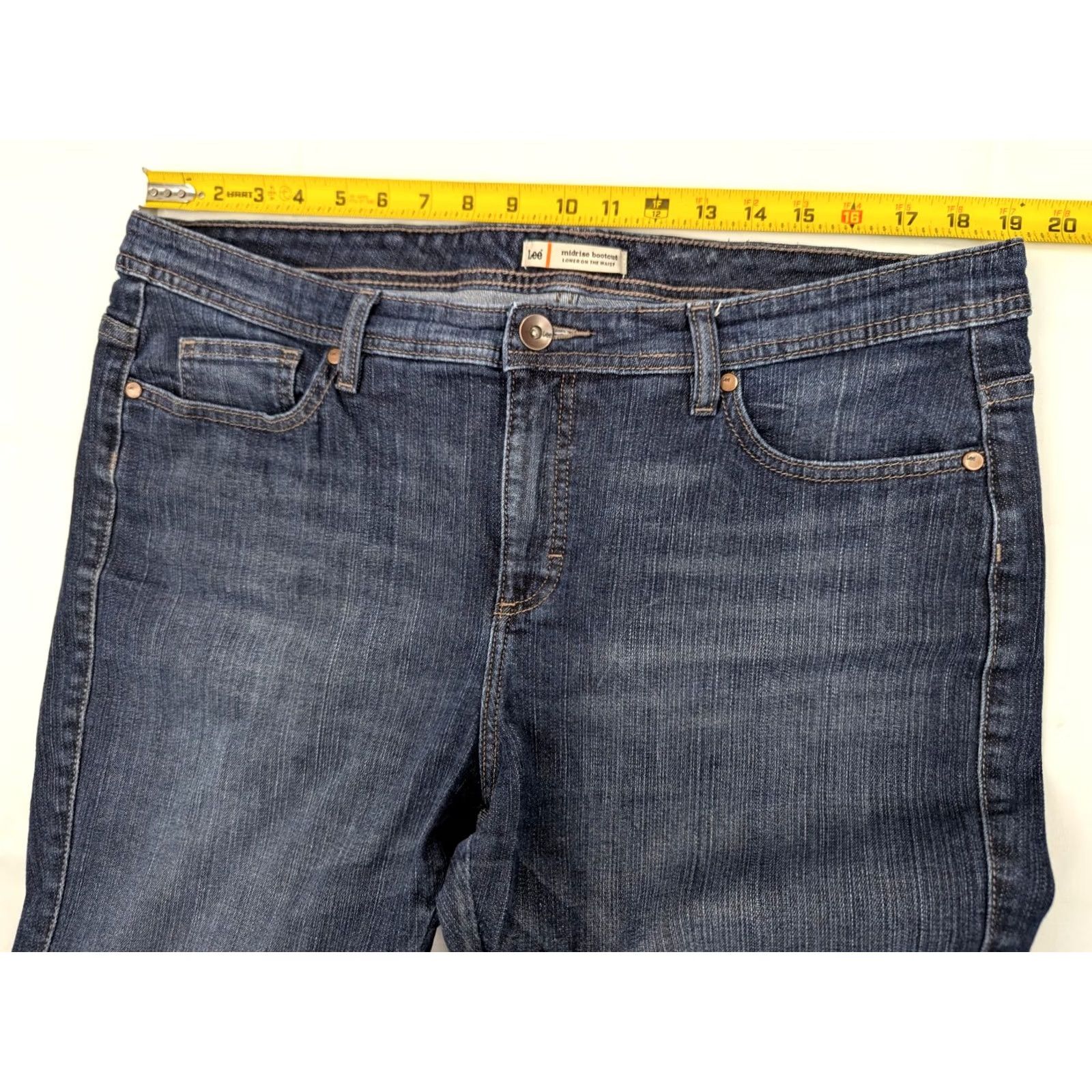 Lee LEE Riders Jeans Bootcut Blue 18L Women Plus 18 Long Denim 5-Pocket Embroidered Back Pocket Size 40" / US 18 - 5 Thumbnail