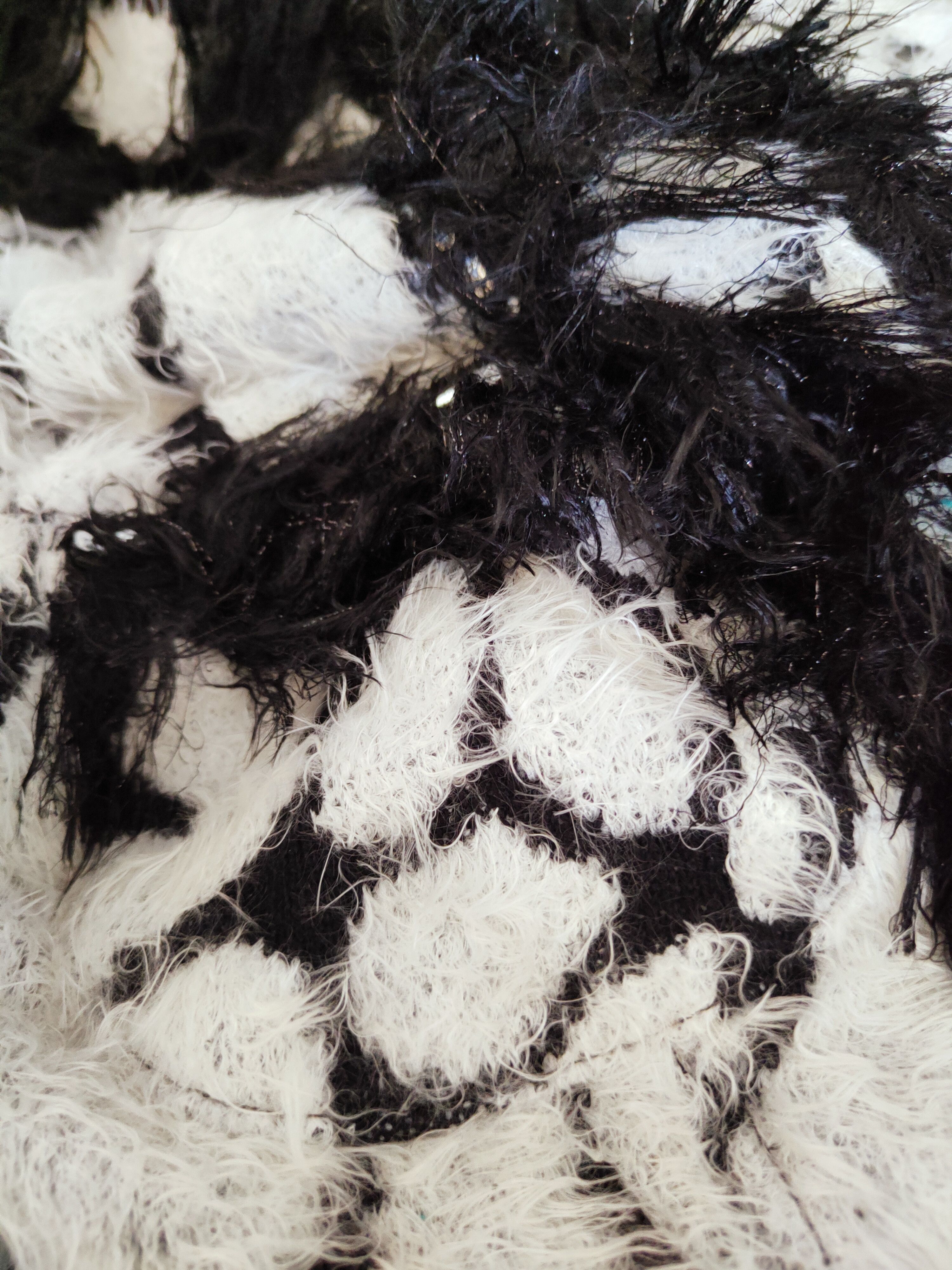 Japanese Brand × Vintage Super luxury Rare - GK Black White Fur Mohair Jackets Size M / US 6-8 / IT 42-44 - 10 Thumbnail