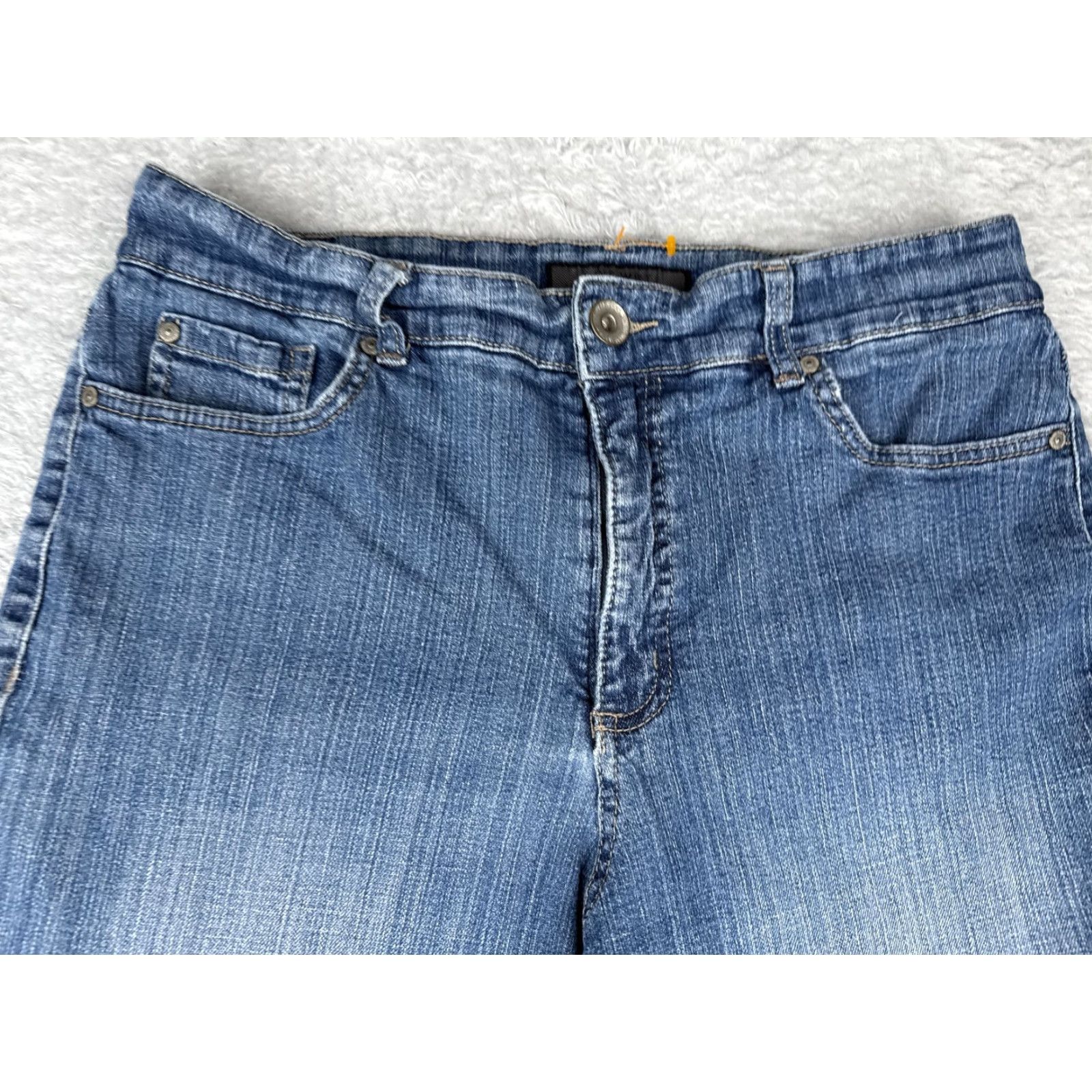 Nine West Nine West Jeans Womens 14/31 Blue Denim Straight Leg Stretch Mid Rise Zip Fly Size 36" / US 14 / IT 50 - 4 Thumbnail