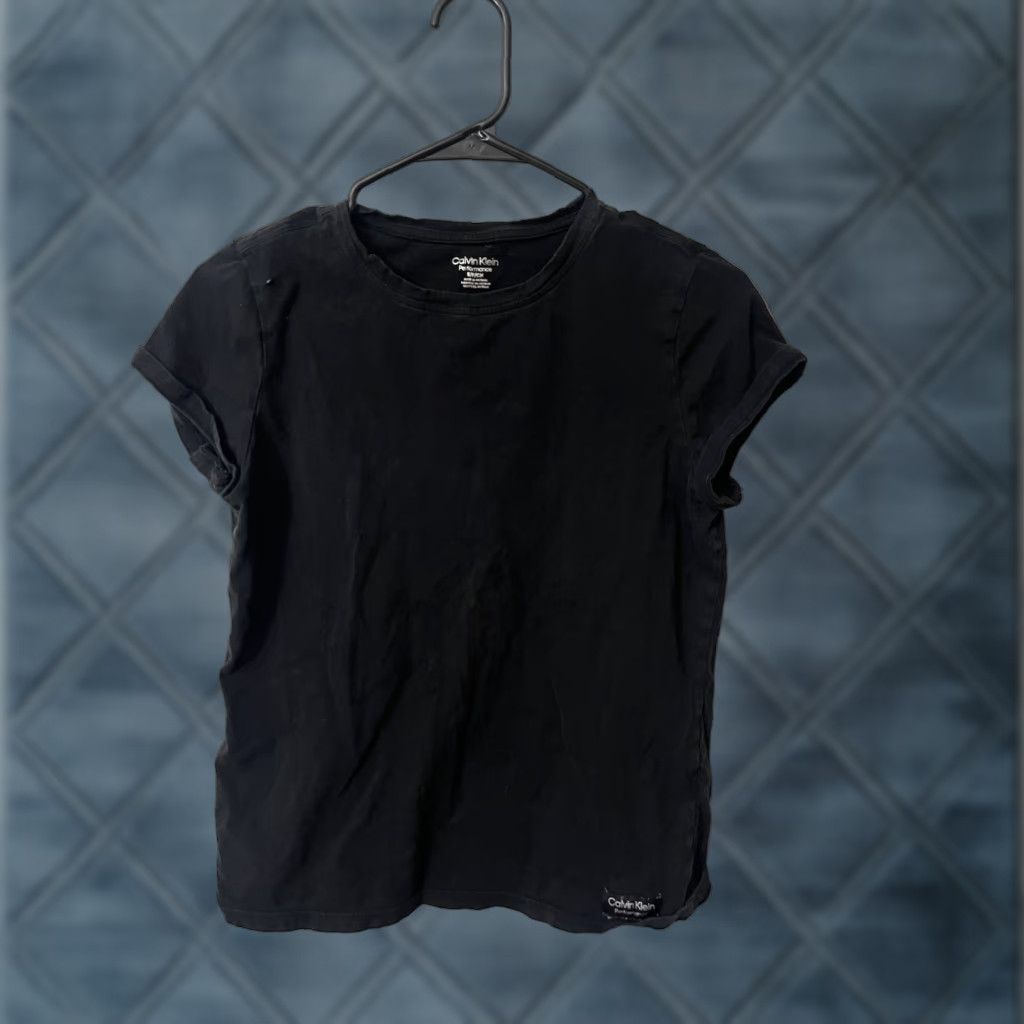 Calvin Klein Calvin Klein T-Shirt Womens Small Black Short-Sleeve Crew Neck Cotton Activewear Size S / US 4 / IT 40 - 1 Thumbnail