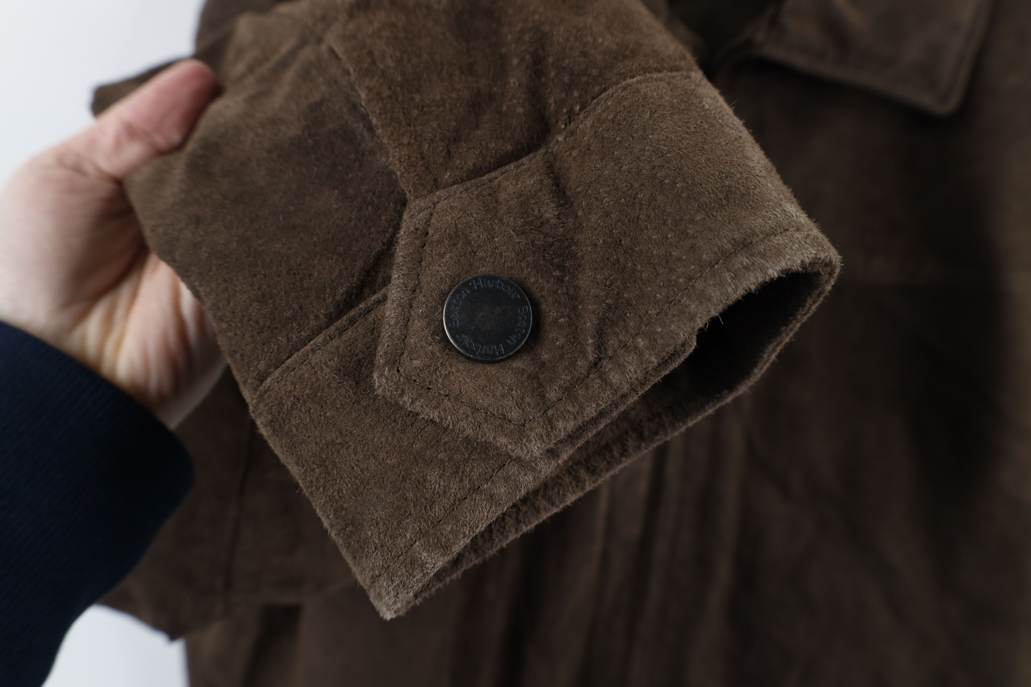 Vintage Vintage 90s Streetwear Suede Leather Full Zip Jacket Brown Size US XXL / EU 58 / 5 - 5 Thumbnail