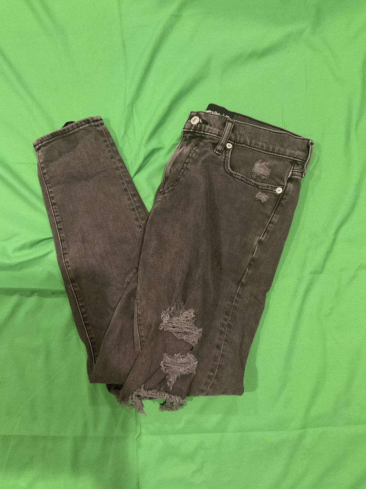 Vintage Vintage Grey Abercrombie & Fitch skinny jeans Size US 30 / EU 46 - 1 Thumbnail