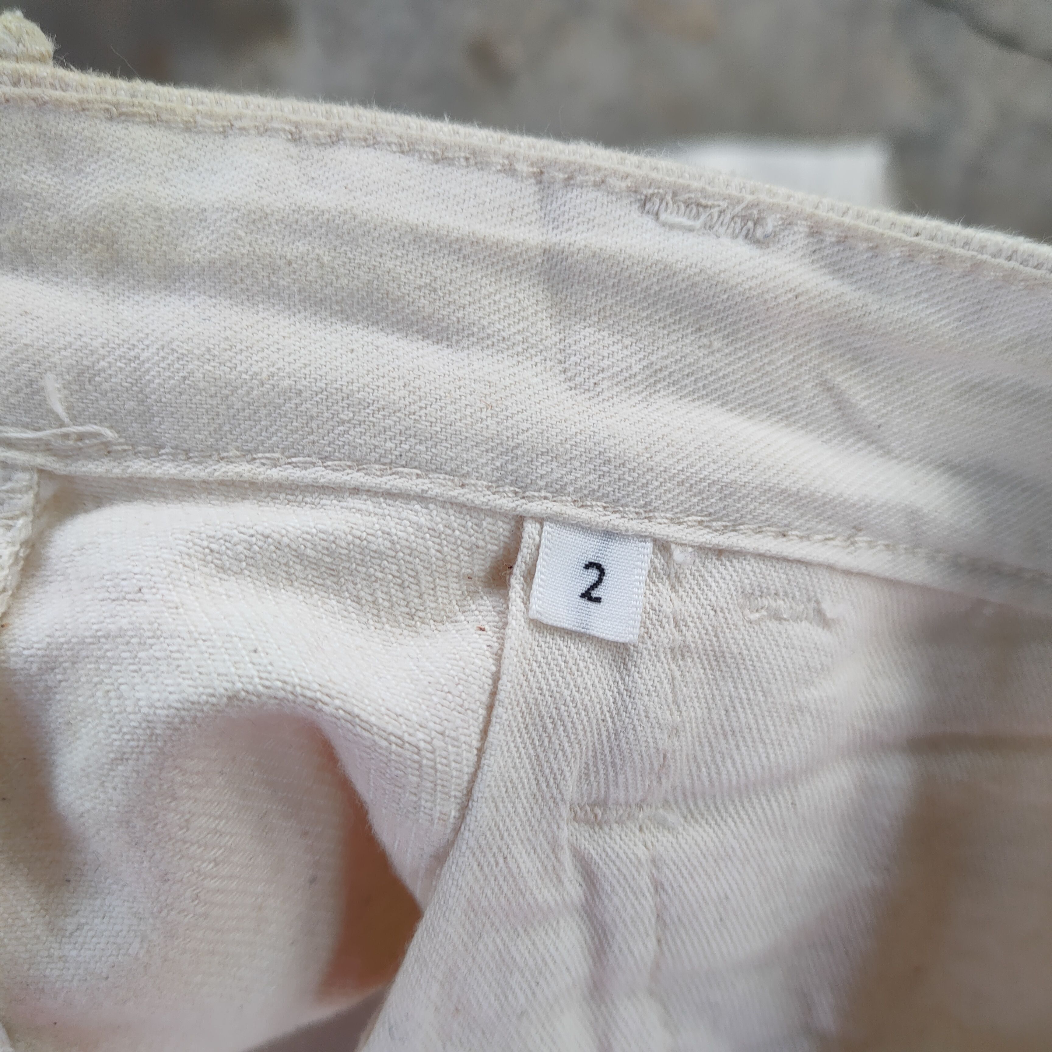 Unused VINTAGE UNUSED SKINNY FADED WHITE YELLOW JEANS DENIM PANTS Size US 32 / EU 48 - 16 Thumbnail
