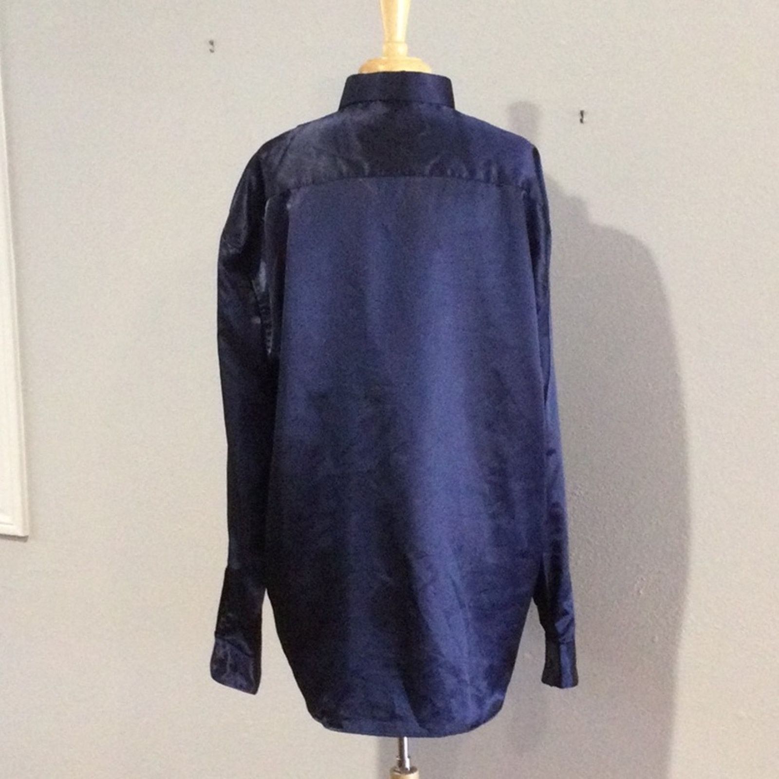 Jordan Craig Jordan Craig Men's Navy Long Sleeve Collared Shirt Size 2XL Size US XXL / EU 58 / 5 - 7 Thumbnail