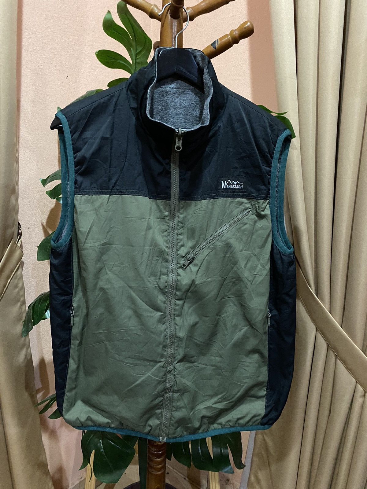 Manastash Vintage Manastash Reversible Outdoor Vest - Green and Black Size US M / EU 48-50 / 2 - 1 Thumbnail