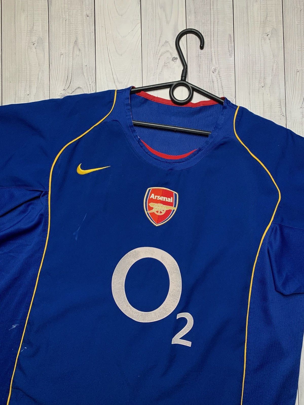 Vintage Vintage Nike Arsenal soccer jersey size L blue rare away Size US L / EU 52-54 / 3 - 2 Thumbnail