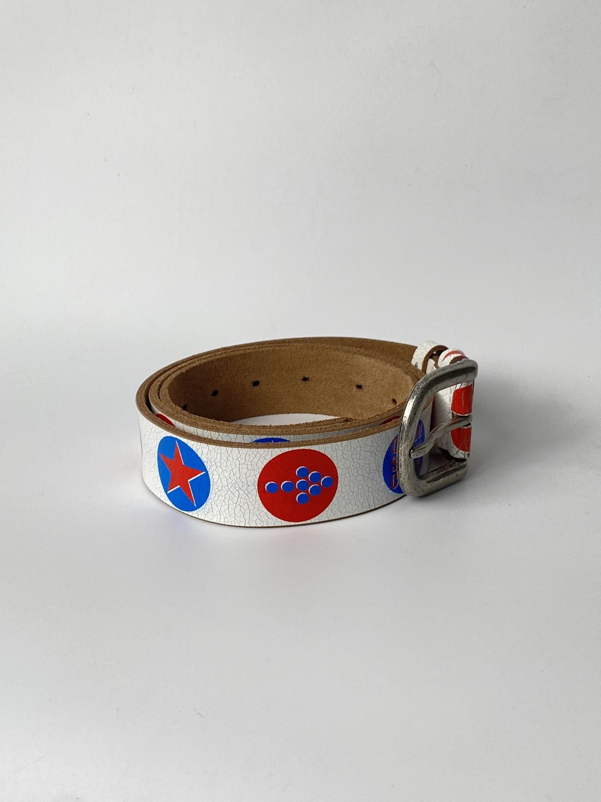 Vtg Co&Lu Sunny Color Statement Retro Genuine Leather Belt