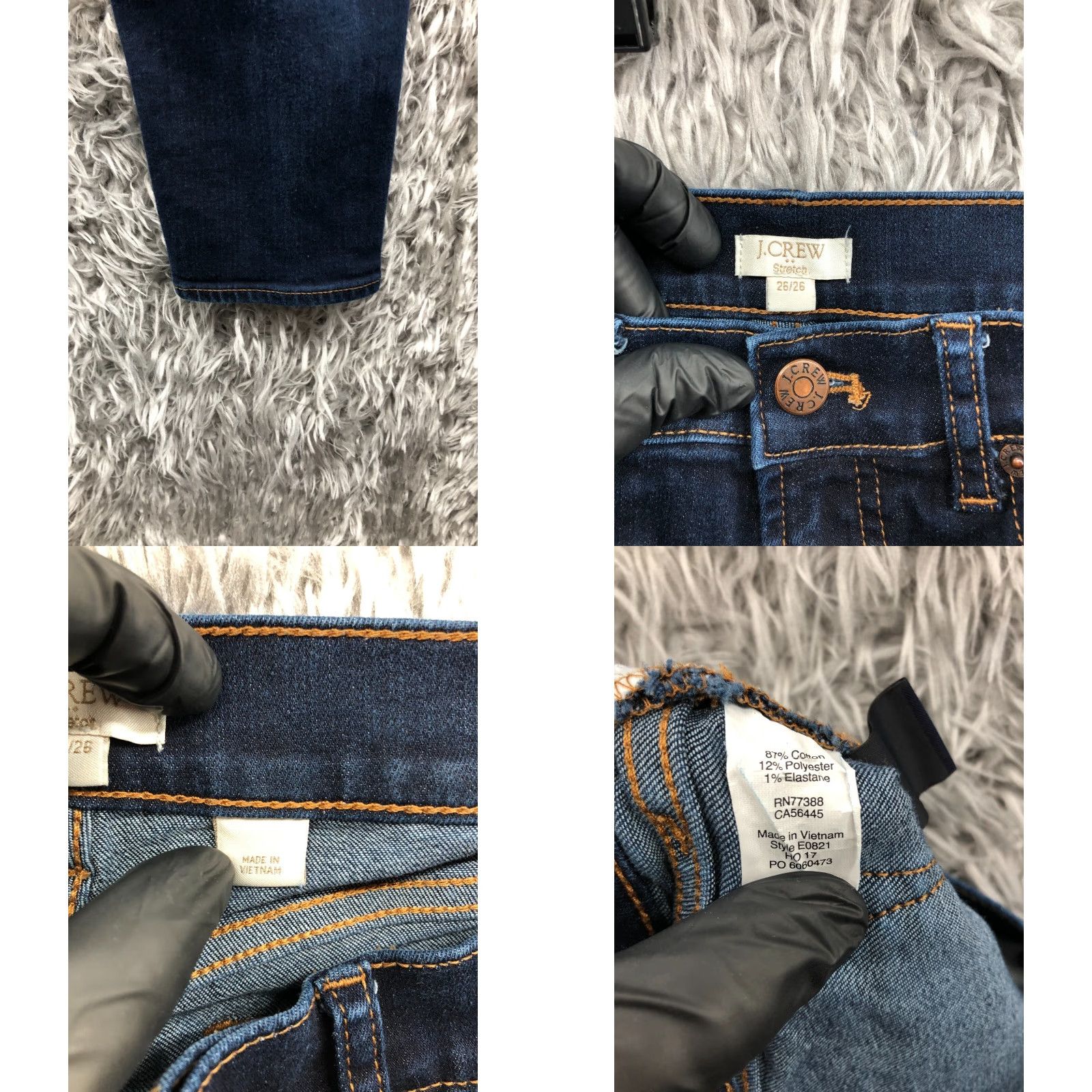J.Crew J.CREW Skinny Jeans Shape Toothpick Womens 26 Blue Denim Dark Wash Regular Rise 5-Pocket Jeans Size 26 Mens Womens Boys Girls Size 26" / US 2 / IT 38 - 8 Thumbnail