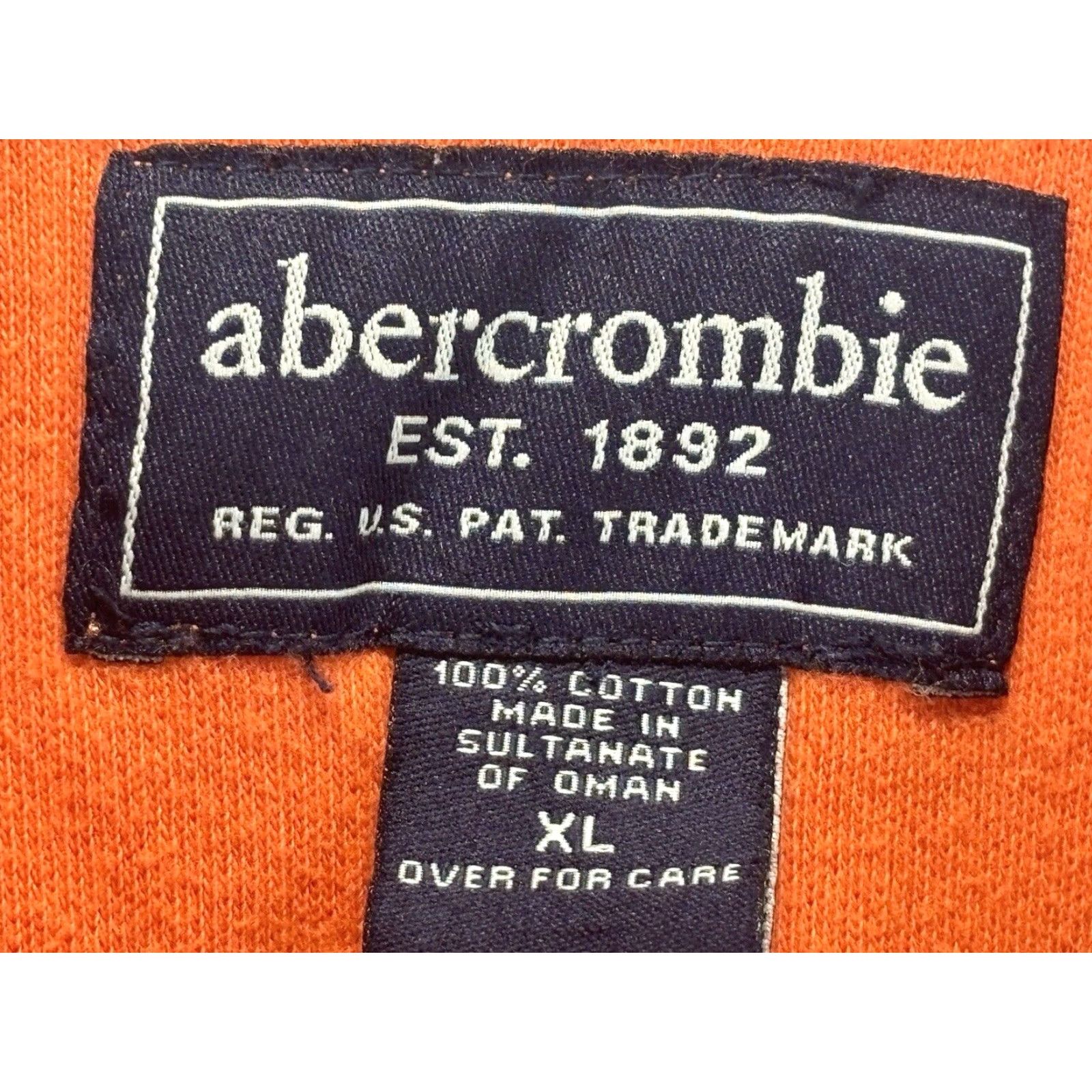 Abercrombie & Fitch VINTAGE Abercrombie & Fitch Ribbed Long Sleeve V-Neck Shirt Adult Extra Large Orange Cotton 90s Mens Size US XL / EU 56 / 4 - 5 Thumbnail