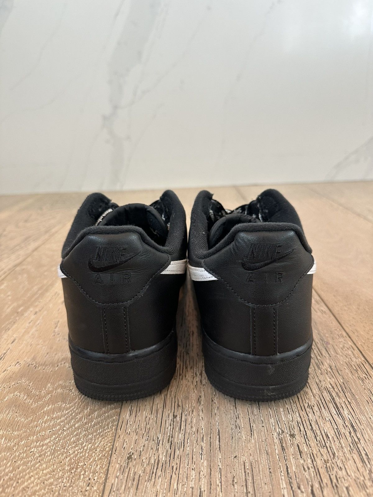Supreme Nike Air Force 1 Low Supreme Black White Size US 11.5 / EU 44-45 - 3 Thumbnail