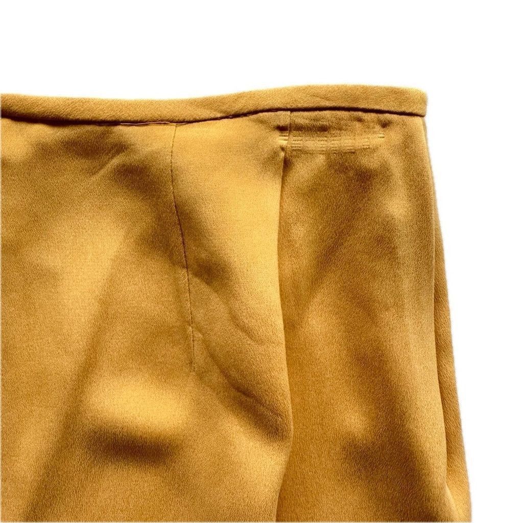 Kasper Kasper 2-Piece Silk Skirt Suit 6P Striped Gold Brown 4Petite Size 27" / US 4 / IT 40 - 8 Thumbnail