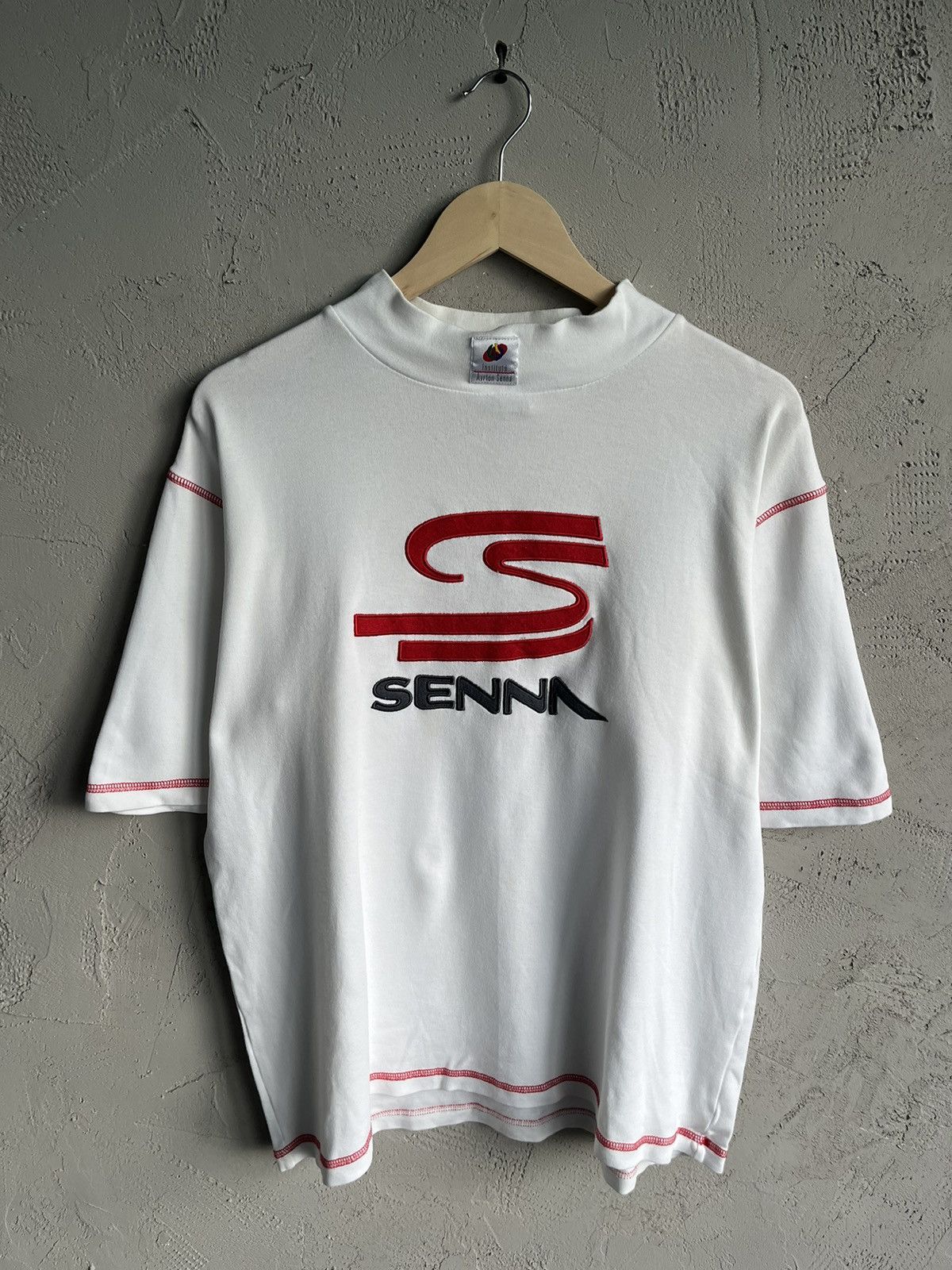 T-shirt Vintage Ayrton Senna XL - Foundation Senninha Ferrari 1995 - Occasion Très Bon état