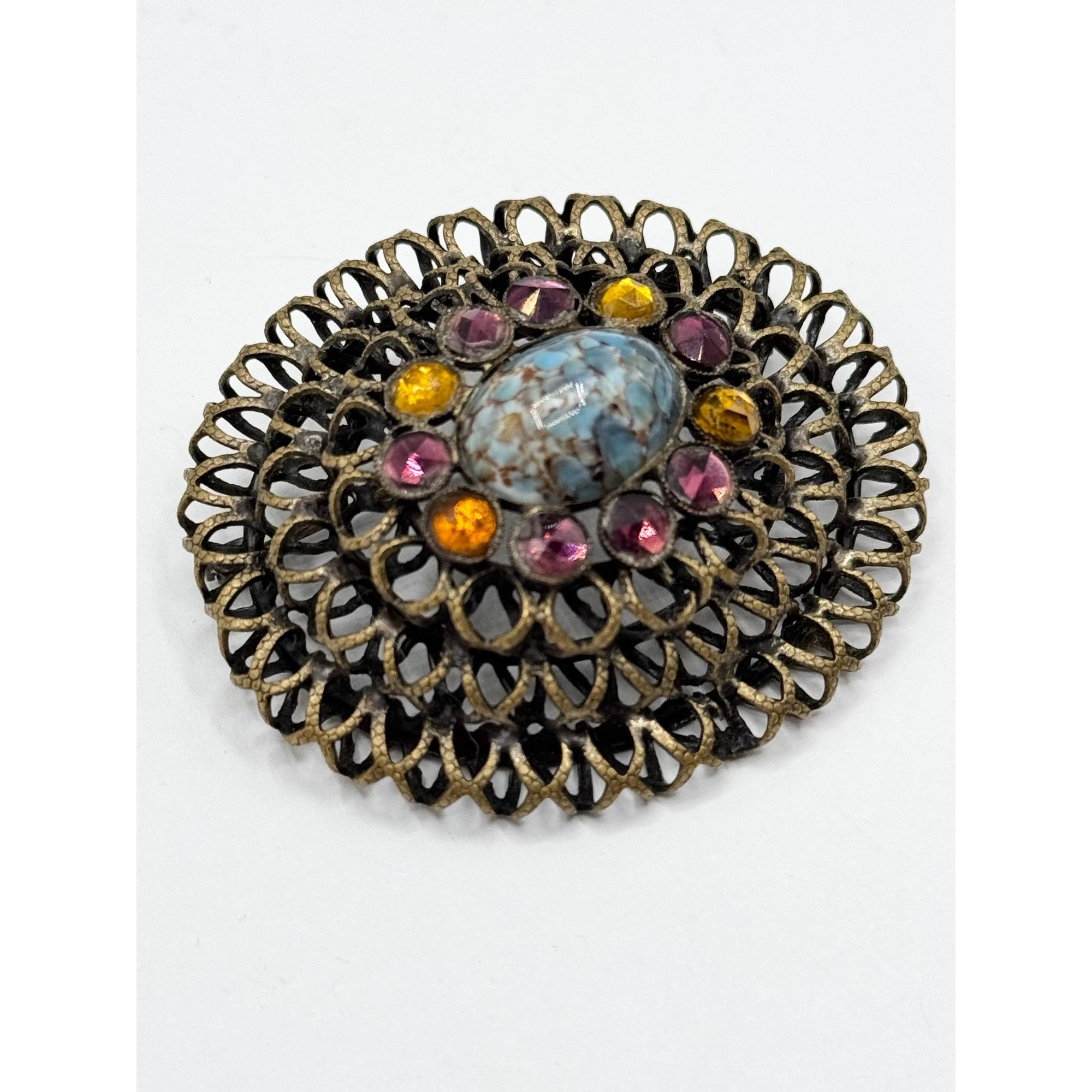 Vintage Vintage Estate Kandell & Marcus Layered Deco Brooch Pin Size ONE SIZE - 4 Thumbnail