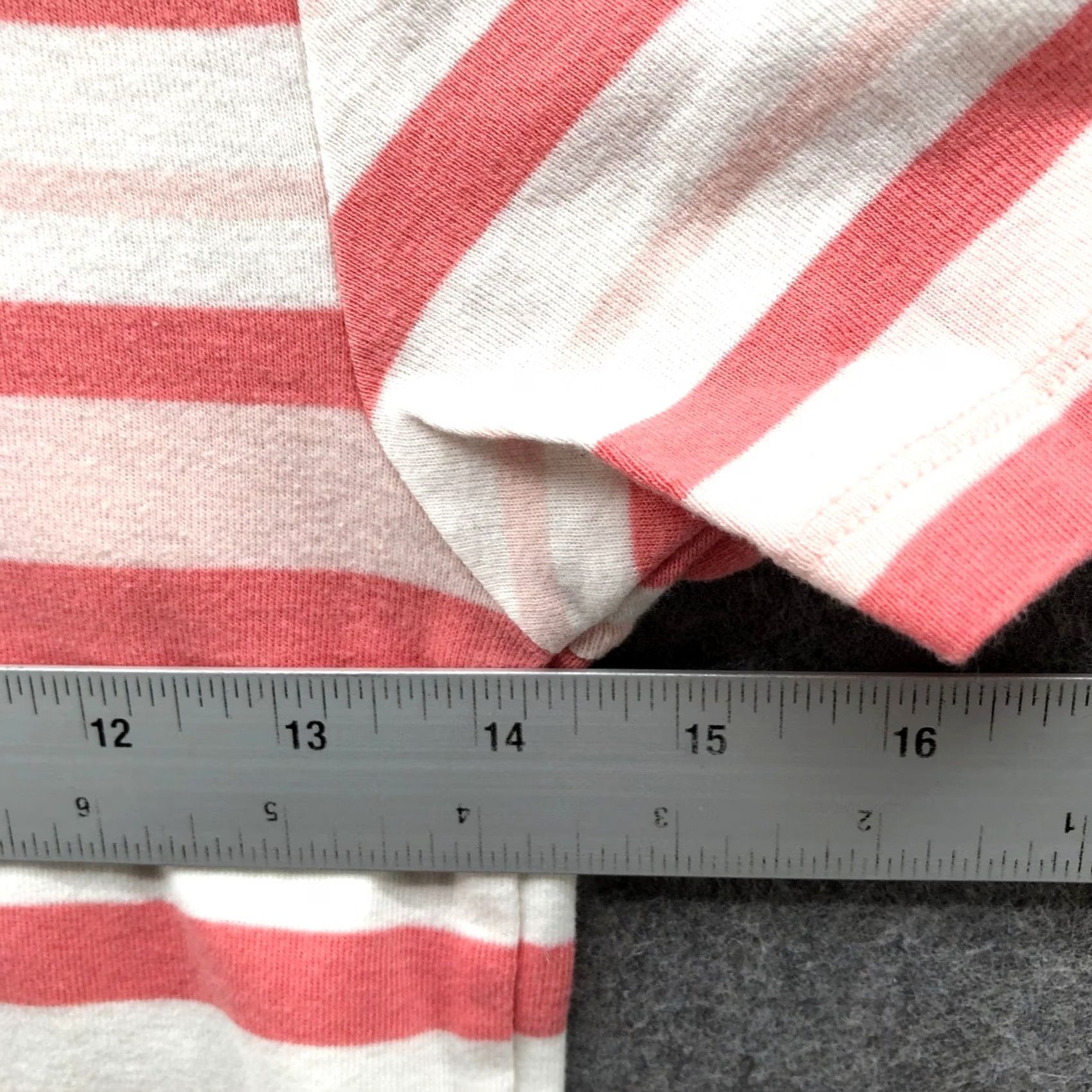 Gap Gap Favorite Tee T-Shirt Womens M Pink Striped Cotton Crew Neck Short Sleeve Size M / US 6-8 / IT 42-44 - 7 Thumbnail