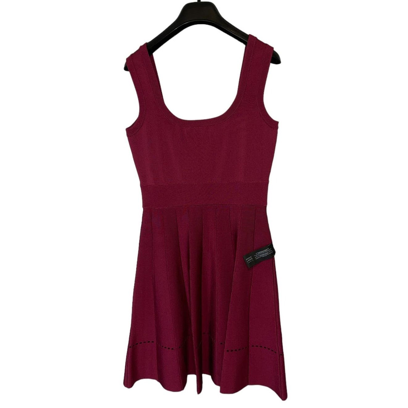 Herve Leger Herve Leger Paris Pleated Ponte Burgundy Mini Dress Size L Size L / US 10 / IT 46 - 3 Thumbnail