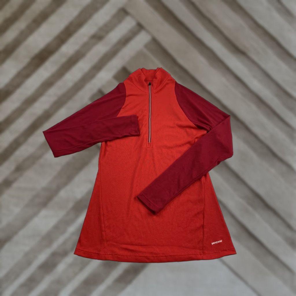 Patagonia Patagonia Capilene 2 Lightweight Womens Small Red 1/4 Zip Pullover - Activewear Hiking Womens S Red 1/4 Zip Pullover Patagonia Capilene 2 Size S / US 4 / IT 40 - 1 Thumbnail
