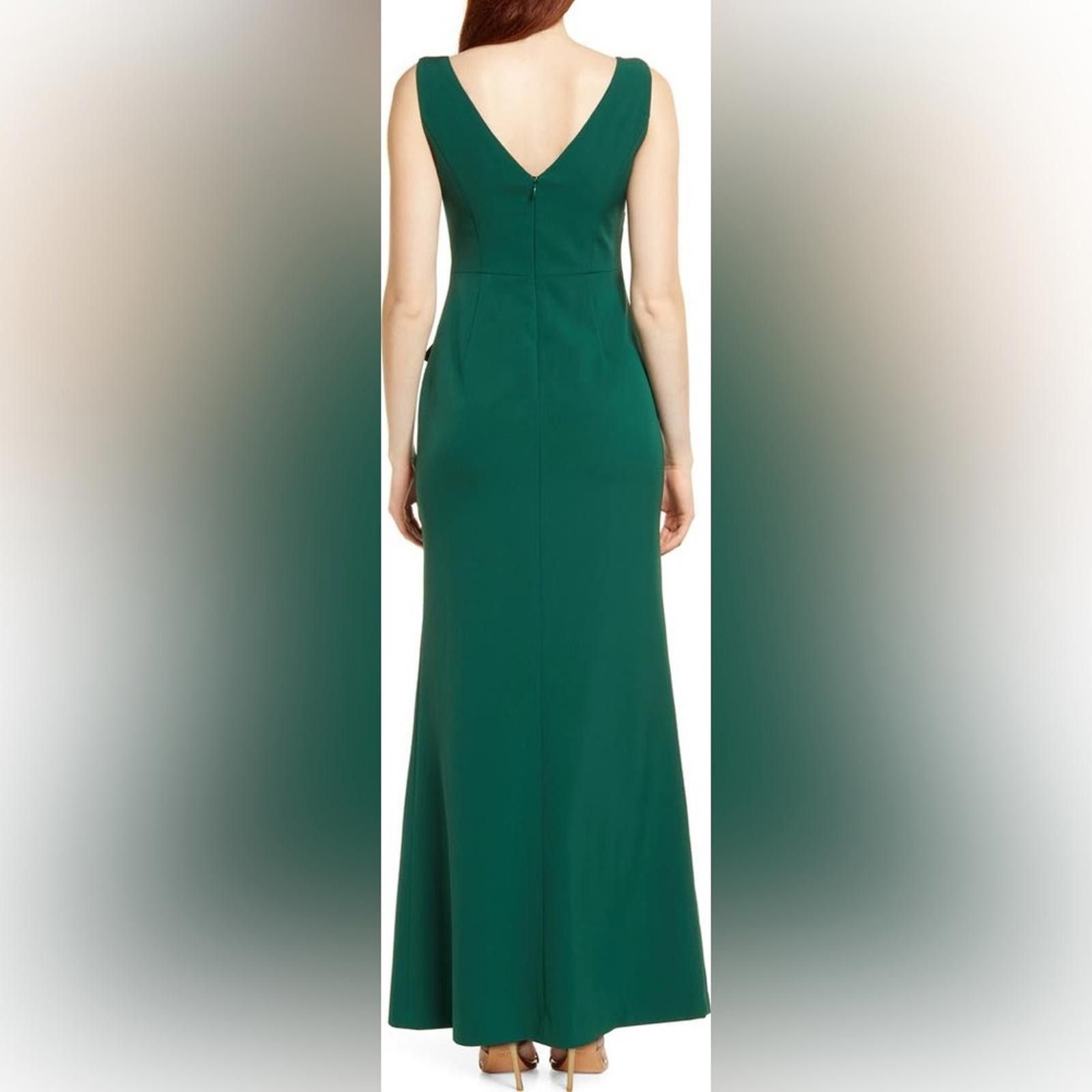 Designer Eliza J Ruffle Front Gown Dress Size 10 Green Size L / US 10 / IT 46 - 2 Thumbnail