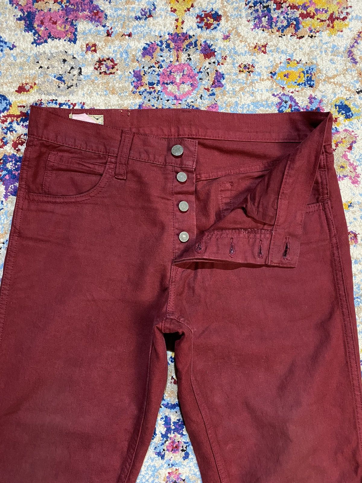 Dry Bones Vintage Dry Bones Tokyo Japan DP-273 Burgundy Red Jeans W30 Size US 30 / EU 46 - 5 Thumbnail