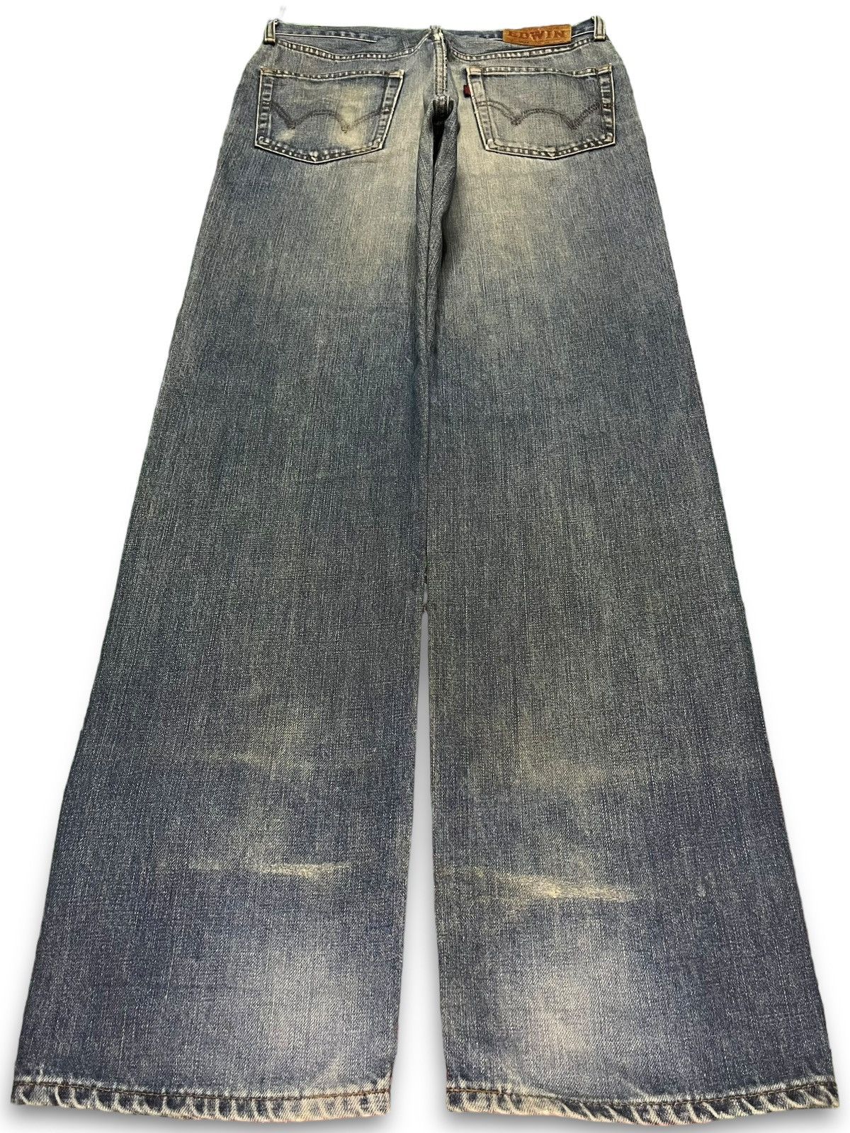 Edwin × Japanese Brand Vintage Japanese Edwin 503 Blue Wash Distressed Baggy Jeans Size US 32 / EU 48 - 2 Thumbnail
