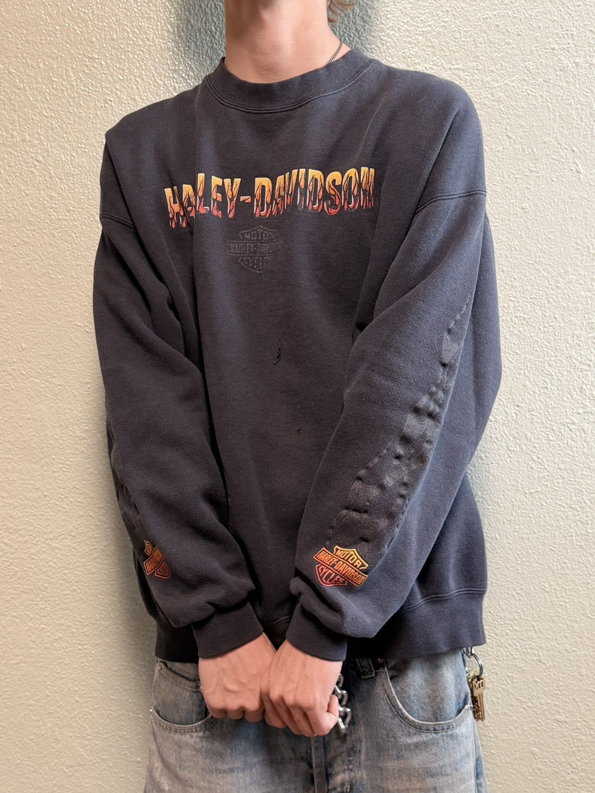 Harley Davidson Vintage Harley Davidson Crewneck Size US L / EU 52-54 / 3 - 1 Thumbnail