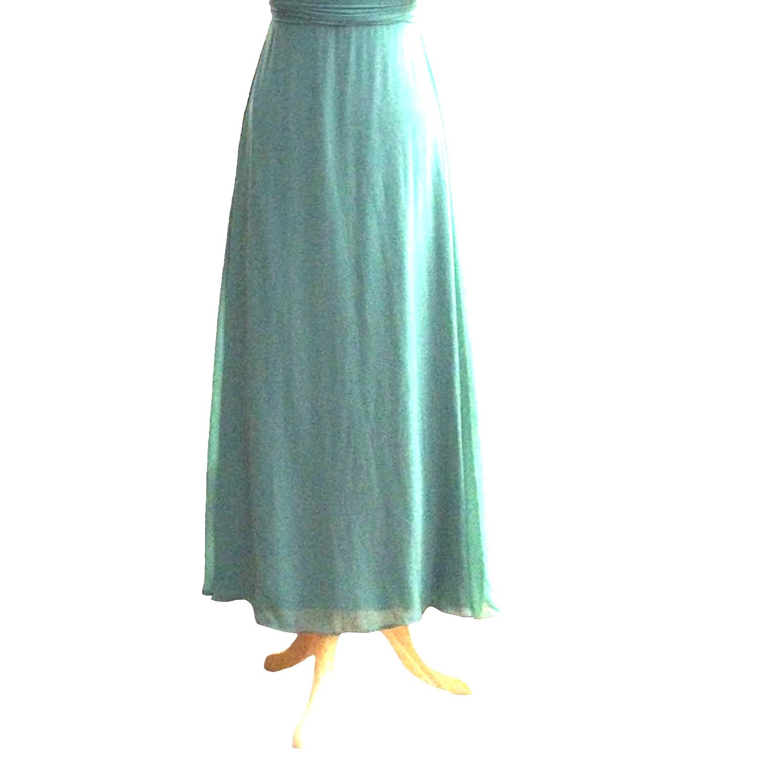Other Ever Pretty Sage Green Lace Gauging Waist Evening Maxi Dress Size S / US 4 / IT 40 - 3 Thumbnail