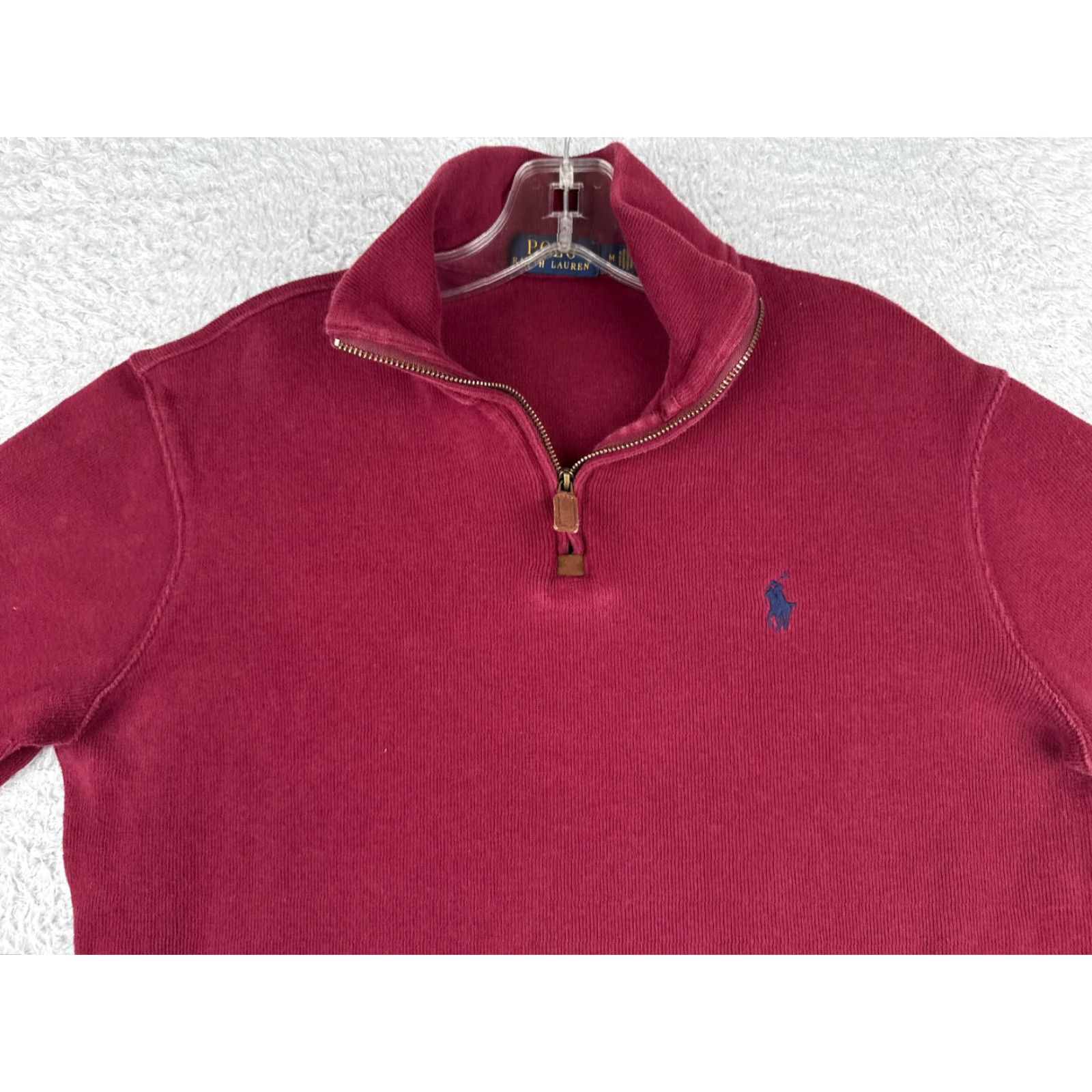 Ralph Lauren Polo Ralph Lauren Sweater Adult Medium Red 1/4 Zip Mock Neck Long Sleeve Shirt Mens Regular Size US M / EU 48-50 / 2 - 4 Thumbnail
