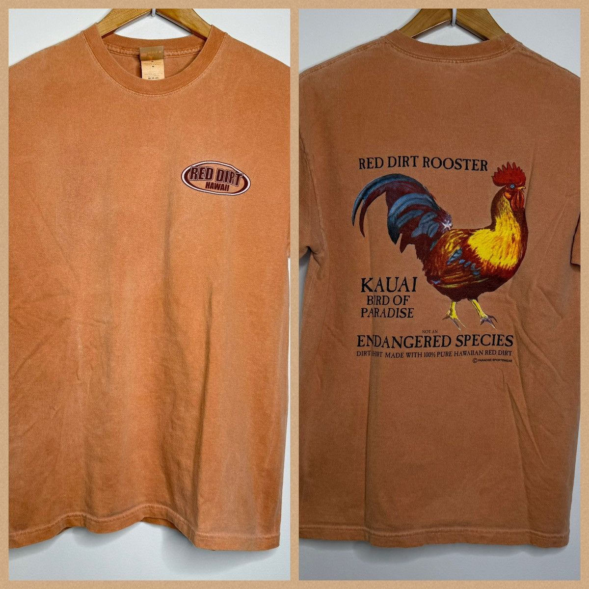 Other Red Dirt Rooster Hawaii T Shirt Medium Unisex Hanes Beefy Size M / US 6-8 / IT 42-44 - 1 Thumbnail