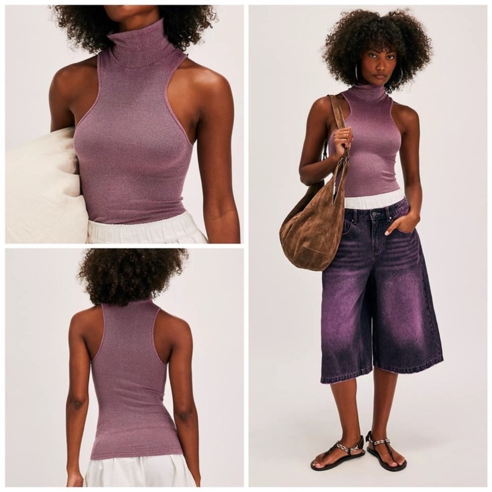 Free People Free People Intimate XS/S Always Ready Seamless Tank Purple Size S / US 4 / IT 40 - 1 Thumbnail