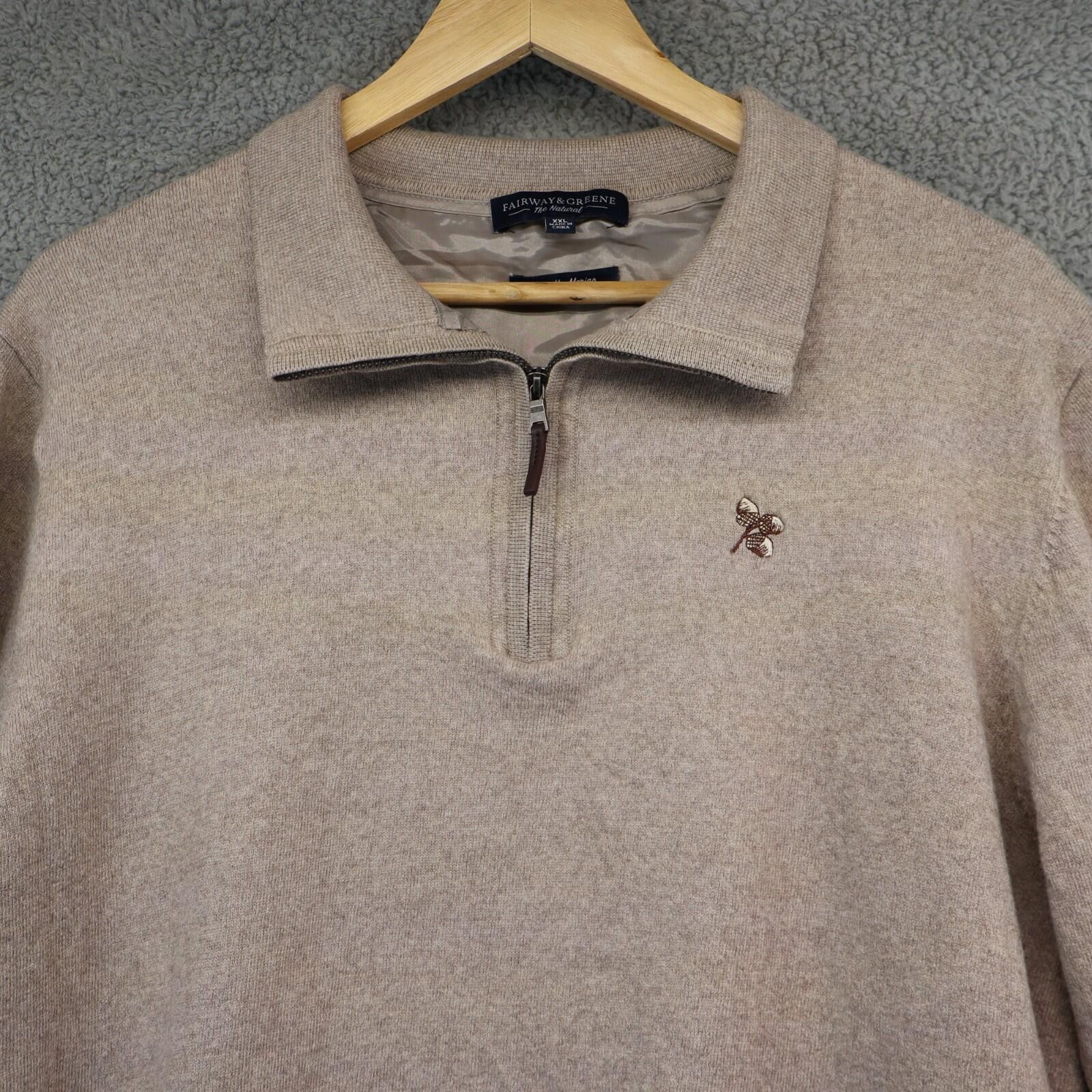 Other Merino Wool 1/4 Zip Sweater 2XL Granola Fairway & Greene Size US XXL / EU 58 / 5 - 2 Thumbnail