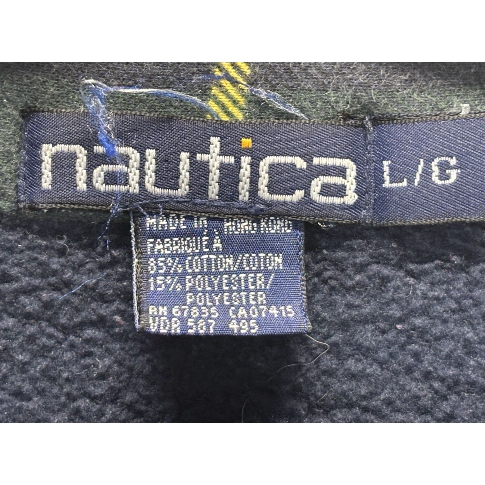 Nautica VINTAGE Nautica Sweatshirt 1/4 Zip Navy Mens Large 2 Pocket Boxy 90s Size US L / EU 52-54 / 3 - 5 Thumbnail