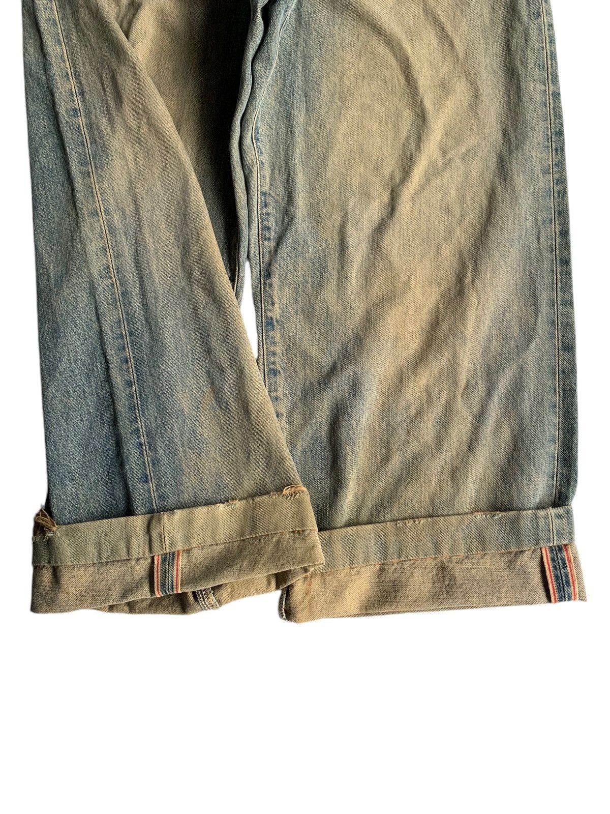 Japanese Brand Vintage Wranger Baggy Faded Selvedge Distressed Denim Size US 33 - 10 Thumbnail