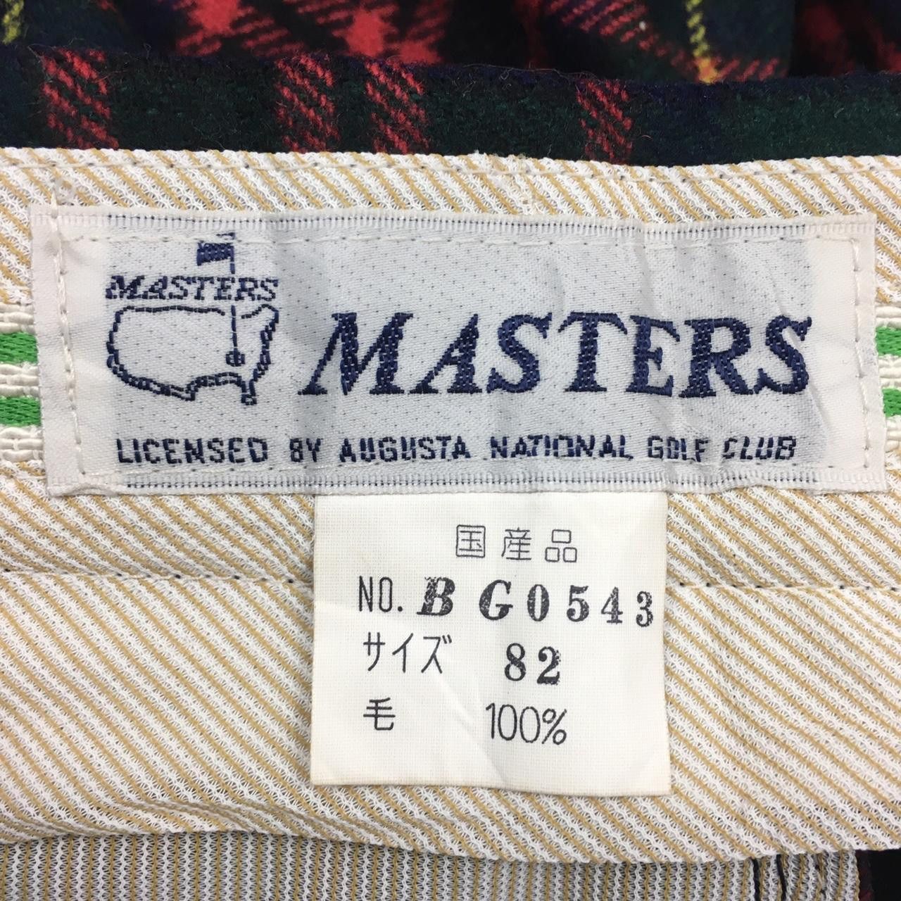 Vintage Vtg MASTERS Plaid Long Pants Trousers Augusta National Golf Size 31" - 4 Thumbnail