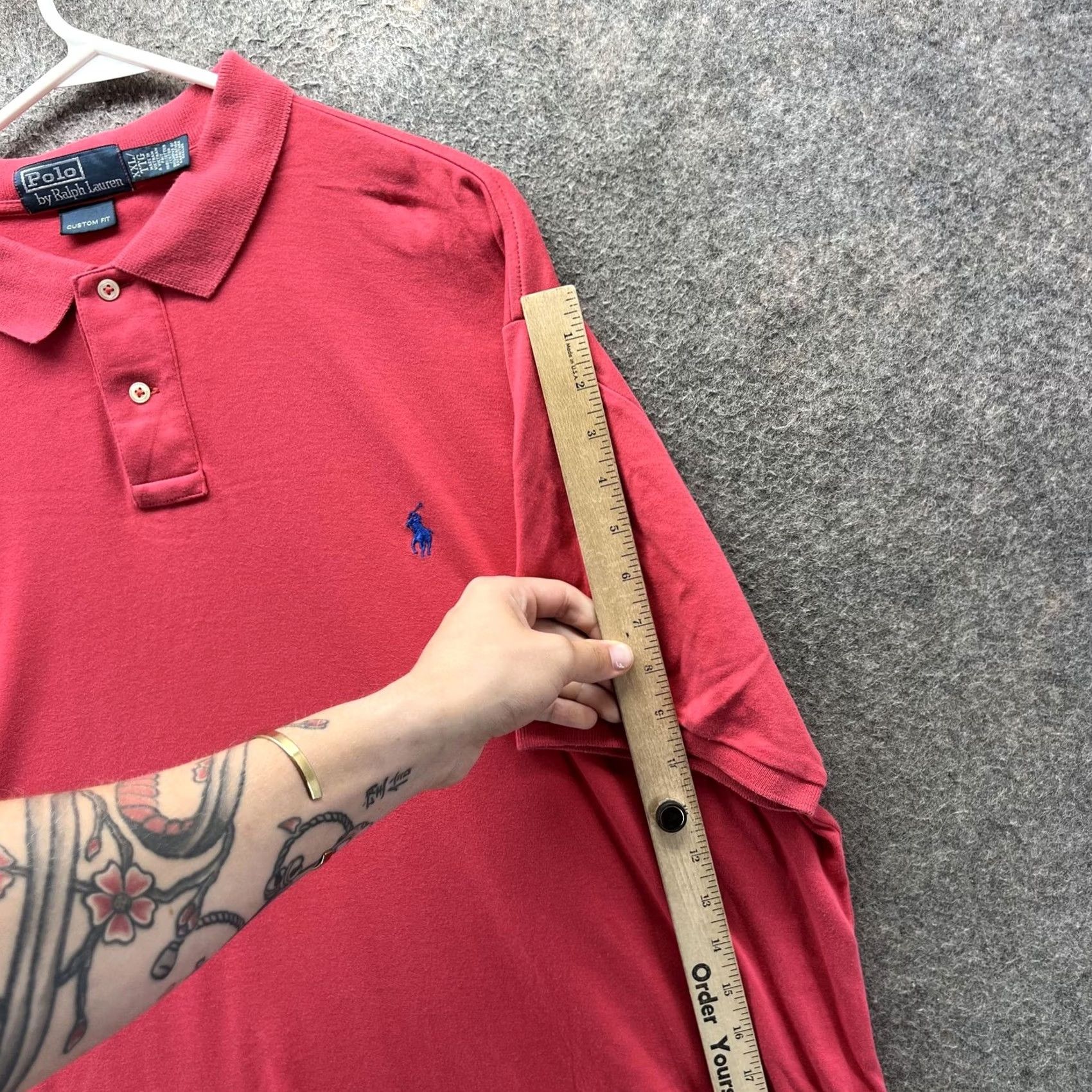 Polo Ralph Lauren Polo Ralph Lauren Polo Shirt Mens 2XL Red Custom Fit Pony Logo Golf Casual Shirt Size US XXL / EU 58 / 5 - 4 Thumbnail