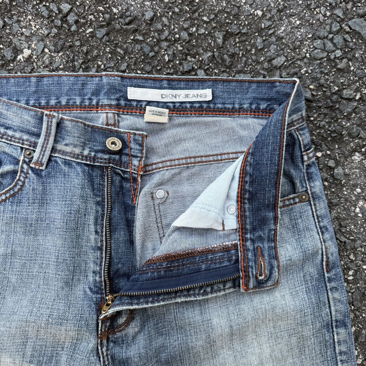 DKNY × Jean × Vintage VINTAGE DKNY JEAN RIPPEP STRAIGHT FADED DENIM PANTS Size US 33 - 6 Thumbnail